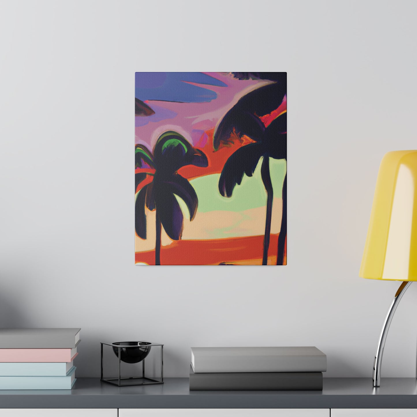 4438V - Miami Beach Sunset Painting Print | Miami | Beach | Sunset | Poster | Home Decor | Wall Art | Canvas