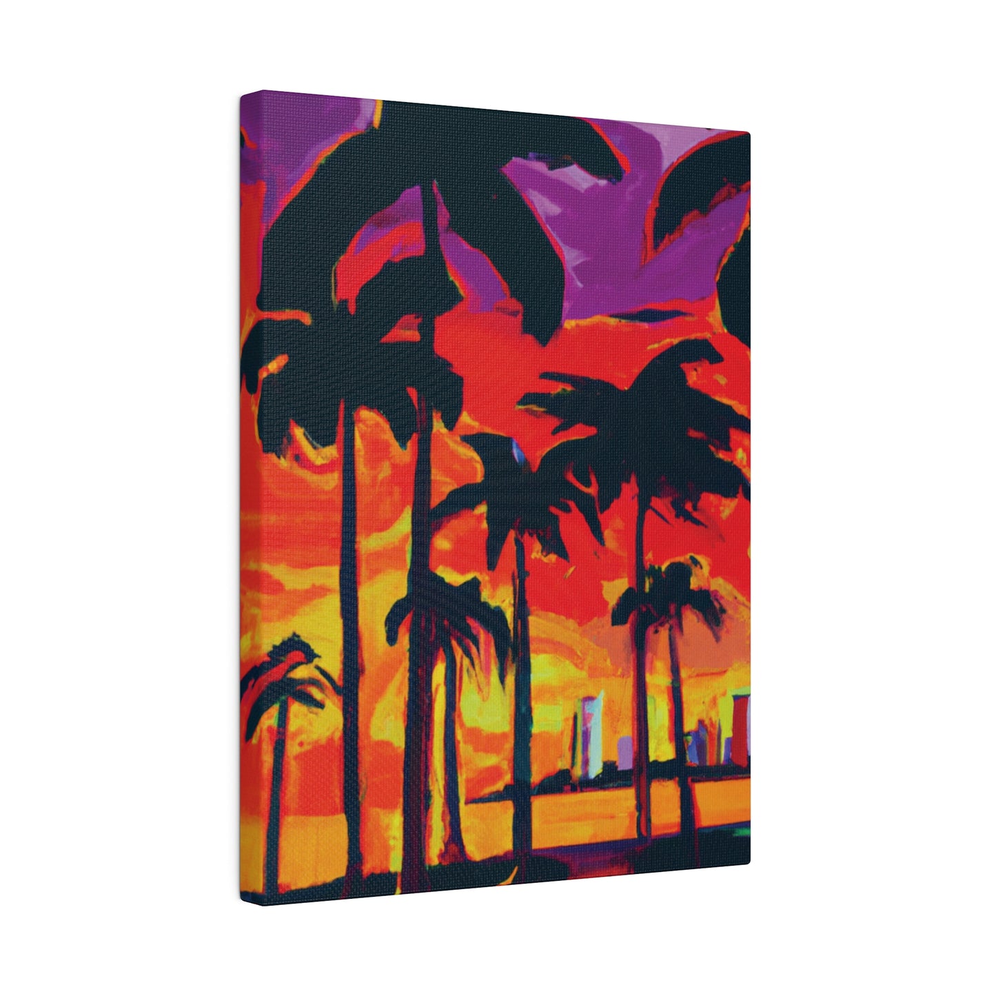 3128K - Miami Beach Sunset Painting Print | Miami | Beach | Sunset | Poster | Home Decor | Wall Art | Canvas