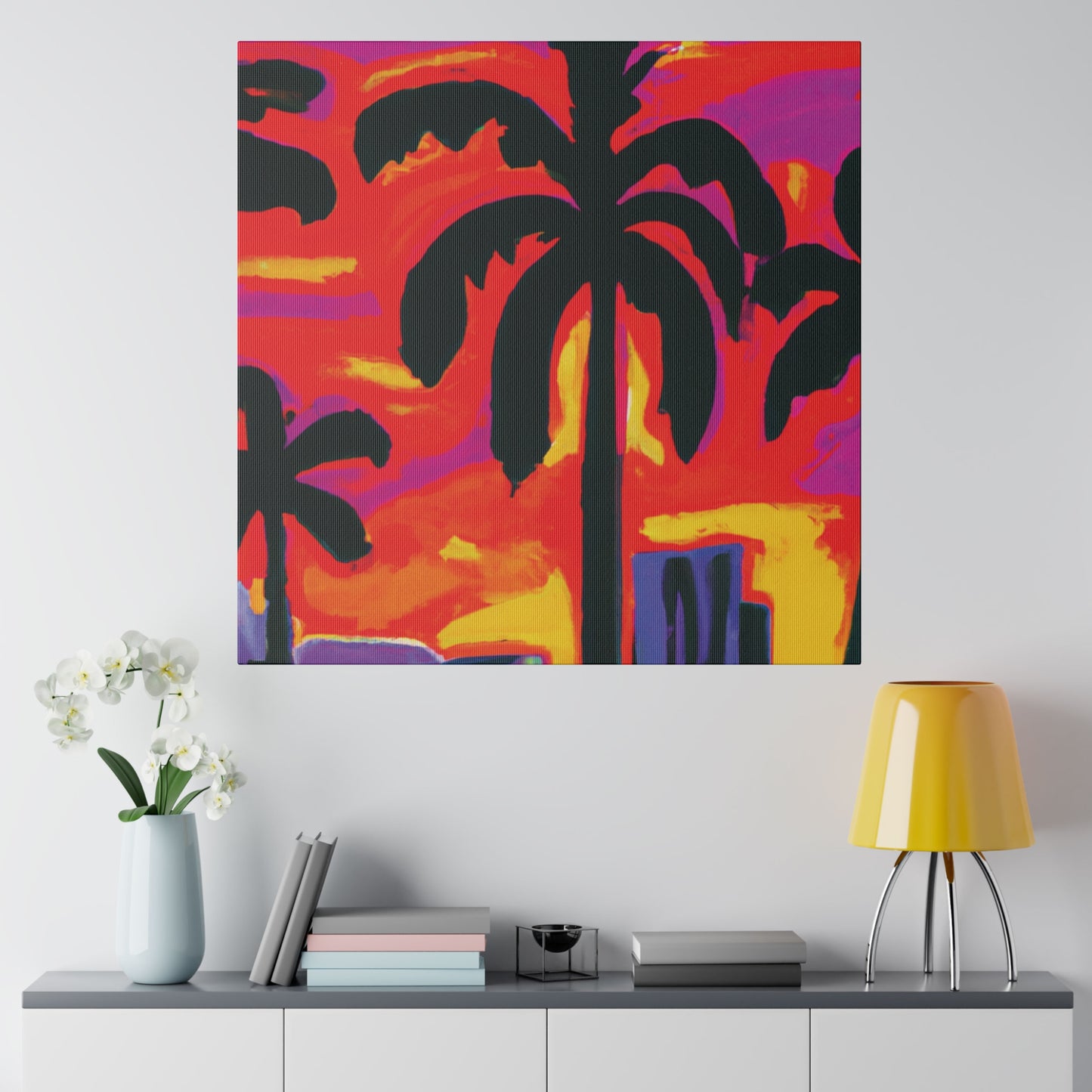 4066V - Miami Beach Sunset Painting Print | Miami | Beach | Sunset | Poster | Home Decor | Wall Art | Canvas