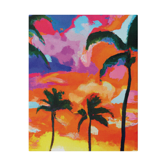 8579F - Miami Beach Sunset Painting Print | Miami | Beach | Sunset | Poster | Home Decor | Wall Art | Canvas