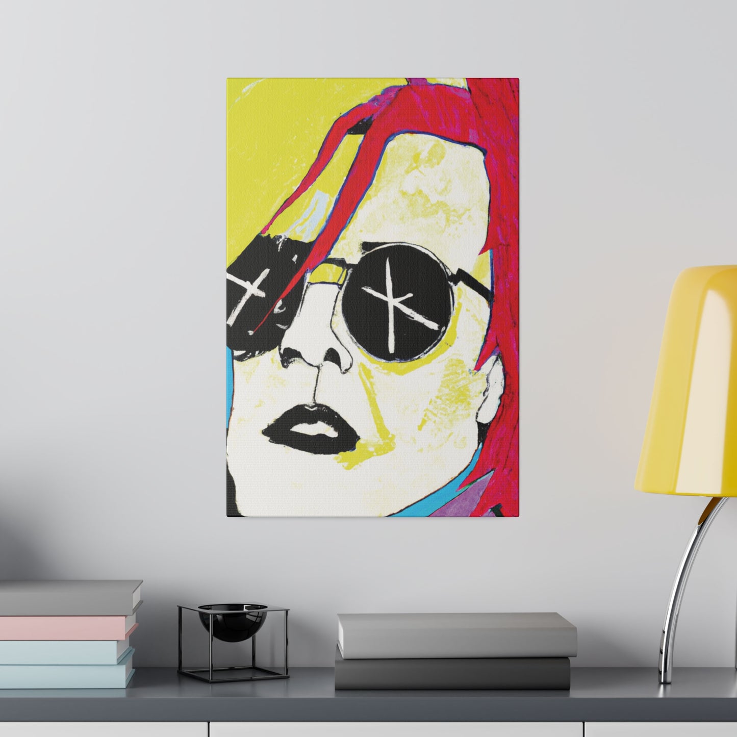 4152P - Rockstar Painting Print | Face | Abstract | Poster | Home Decor | Wall Art | Music Art | Canvas