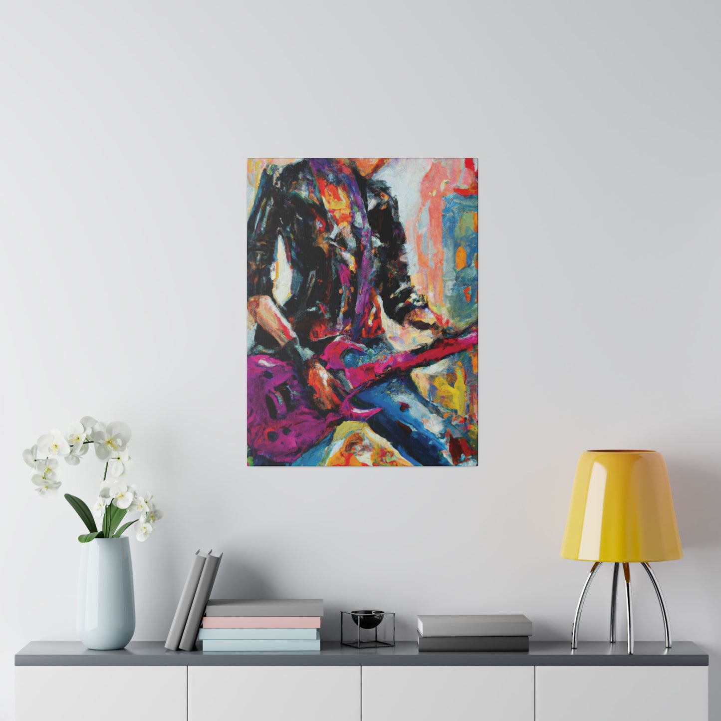 9175L - Rockstar Oil Painting Style Print | Poster | Home Decor | Wall Art | Music Art | Canvas