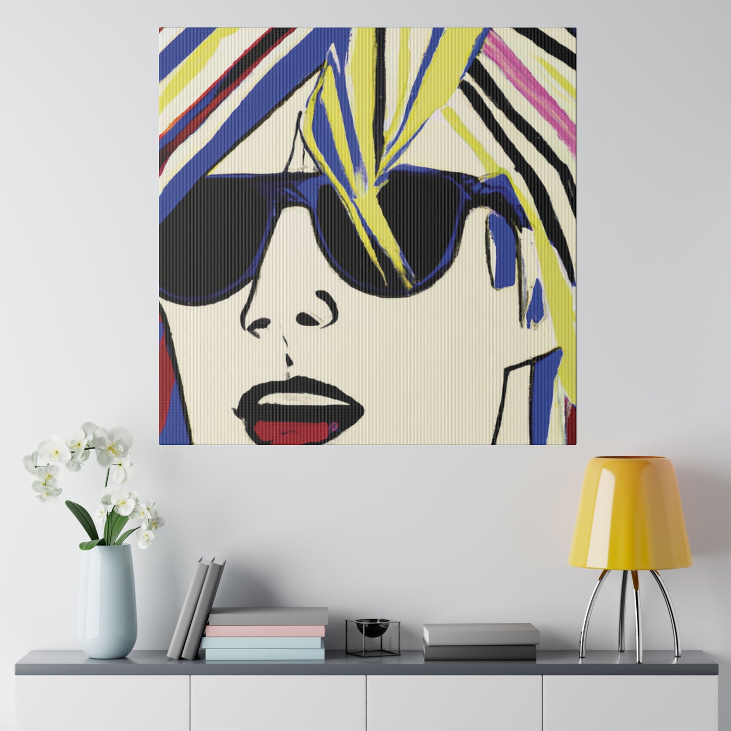 4789F - Rockstar Painting Print | Face | Abstract | Poster | Home Decor | Wall Art | Music Art | Canvas