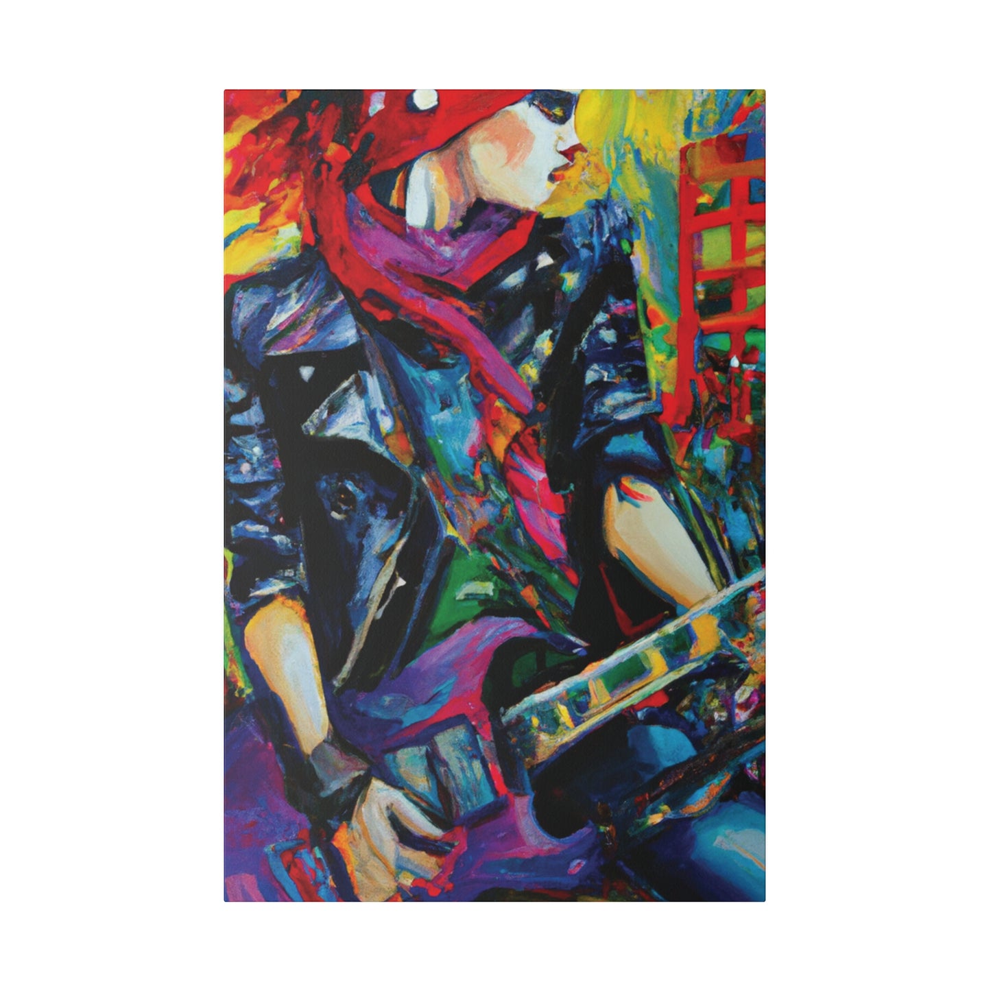 9413L - Rockstar Oil Painting Style Print | Poster | Home Decor | Wall Art | Music Art | Canvas
