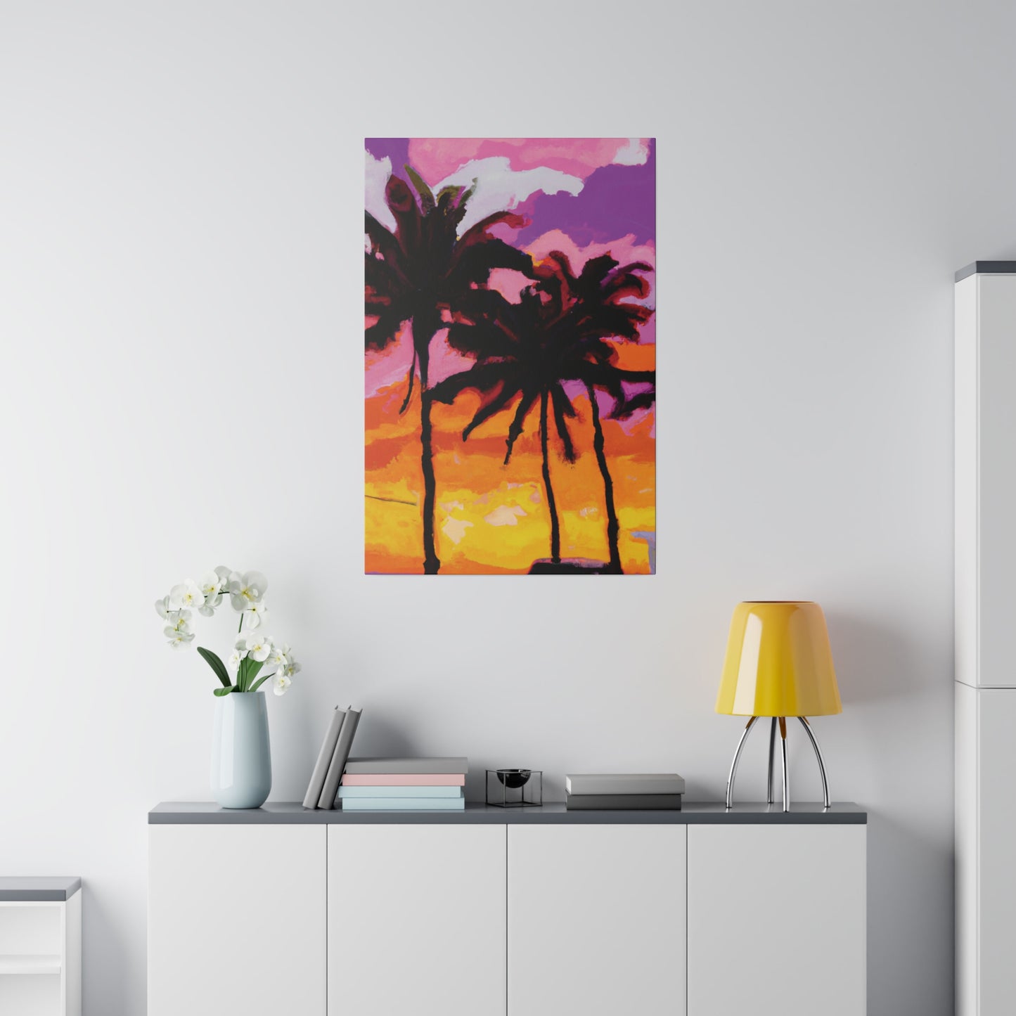 8367T - Miami Beach Sunset Painting Print | Miami | Beach | Sunset | Poster | Home Decor | Wall Art | Canvas