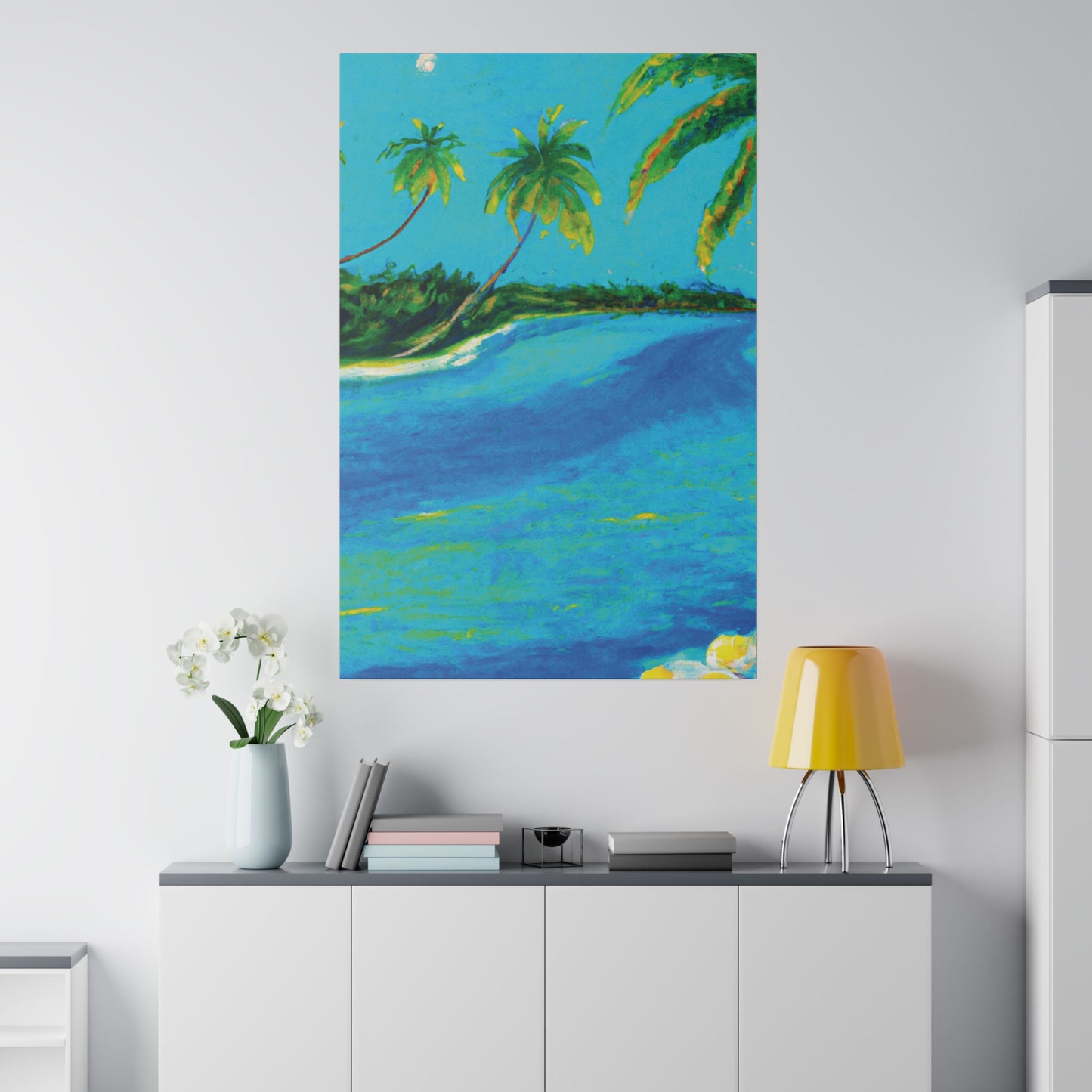 5491K - Bahamas Ocean Painting Print | Bahamas | Ocean | Beach | Poster | Home Decor | Wall Art | Canvas