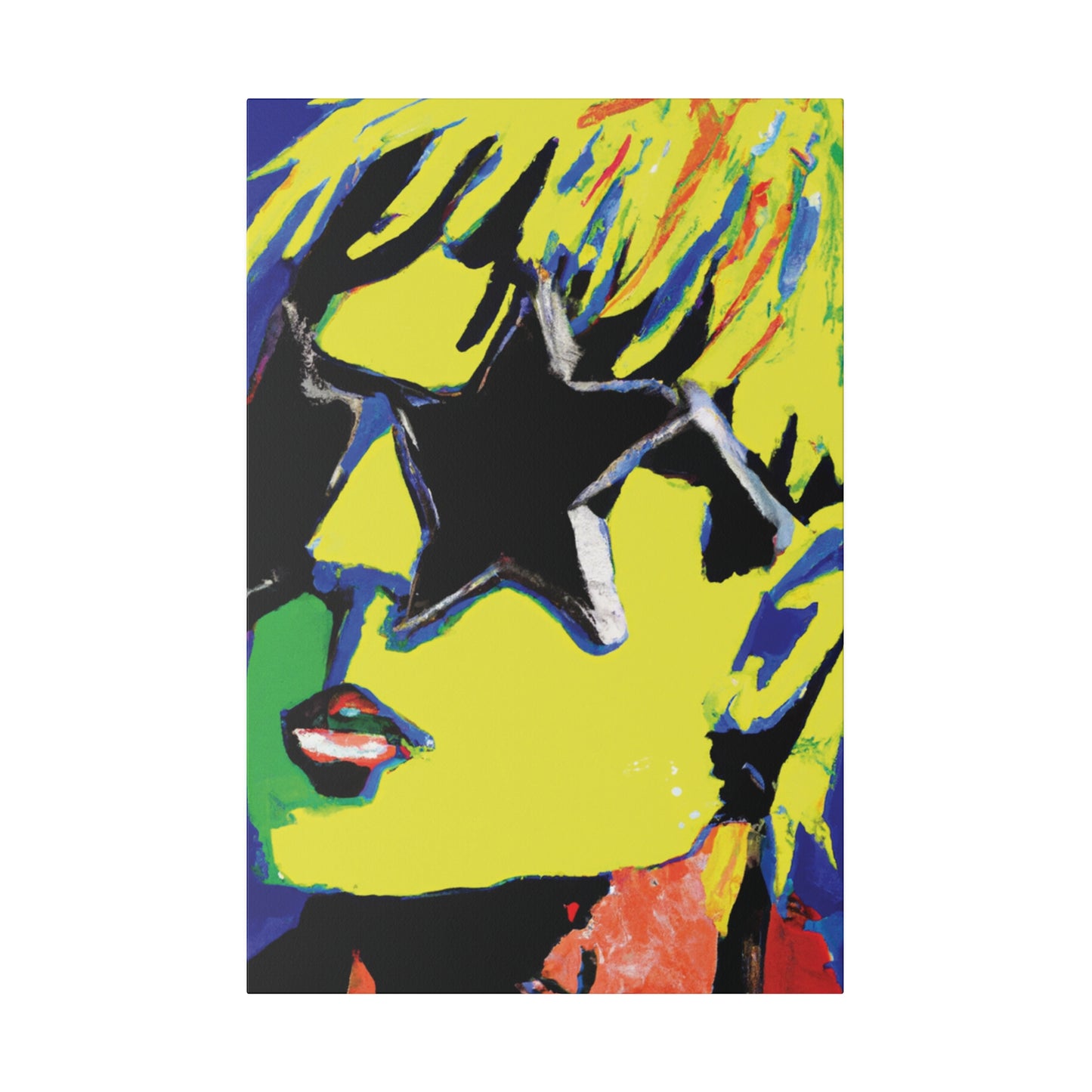 9785T - Rockstar Painting Print | Face | Abstract | Poster | Home Decor | Wall Art | Music Art | Canvas