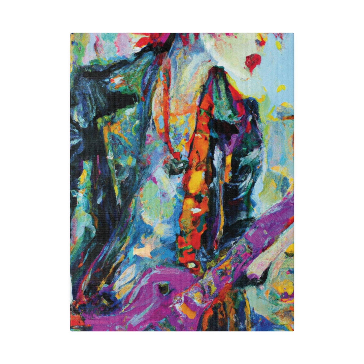 9351Q - Rockstar Oil Painting Style Print | Poster | Home Decor | Wall Art | Music Art | Canvas