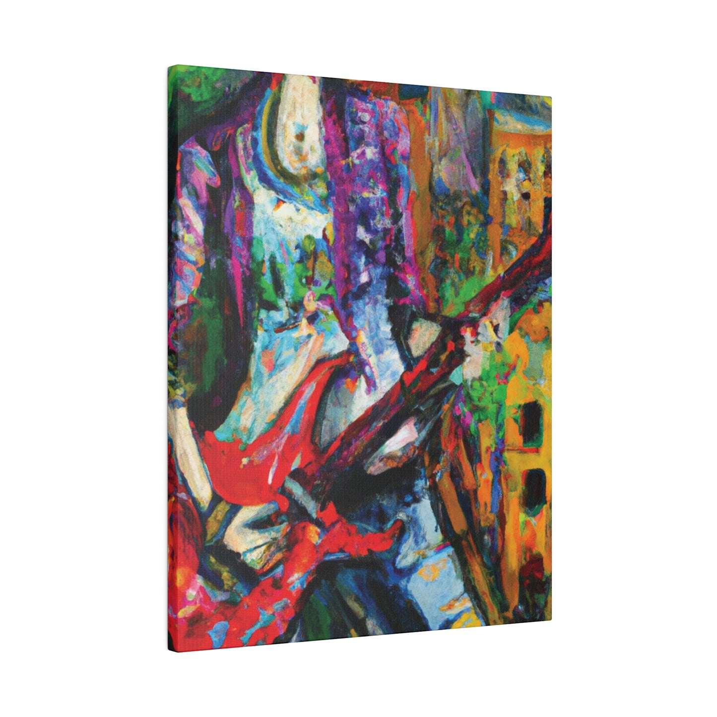 8263J - Rockstar Oil Painting Style Print | Poster | Home Decor | Wall Art | Music Art | Canvas