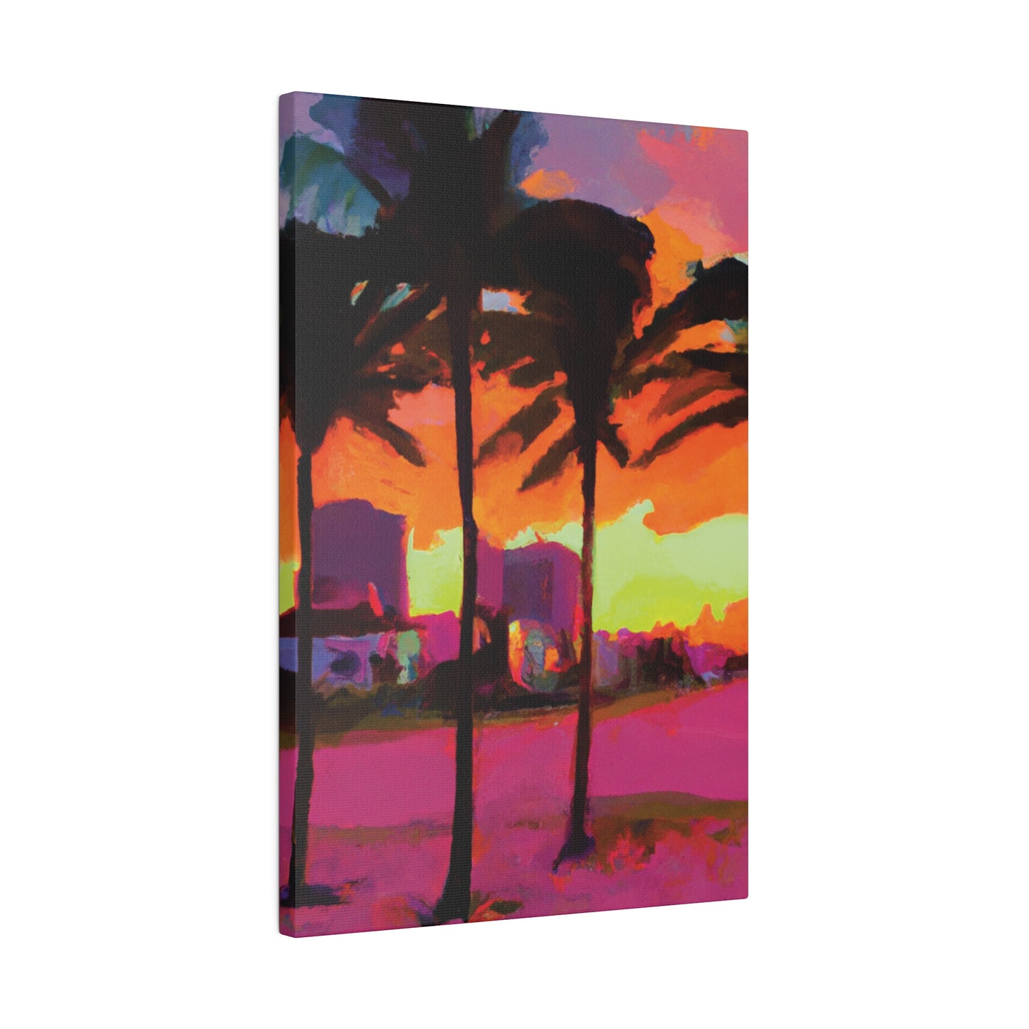 4596G - Miami Beach Sunset Painting Print | Miami | Beach | Sunset | Poster | Home Decor | Wall Art | Canvas