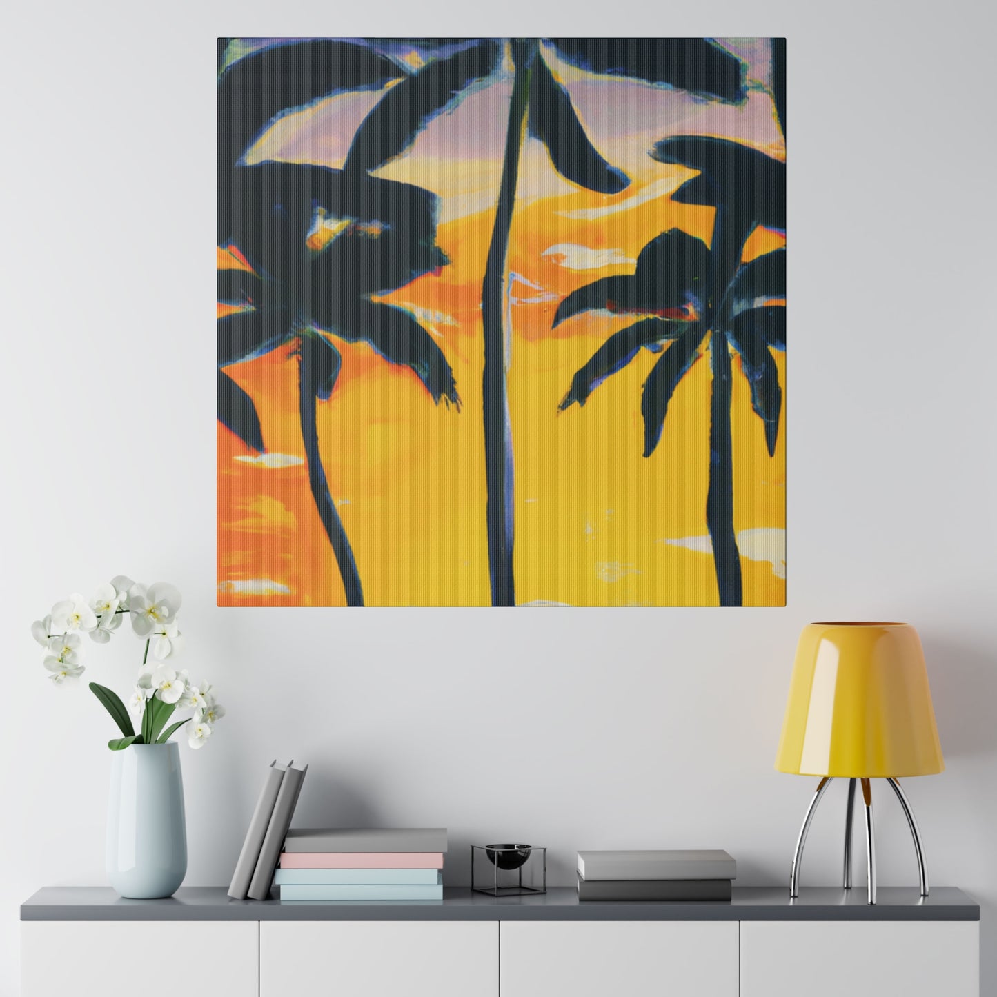 7390N - Miami Beach Sunset Painting Print | Miami | Beach | Sunset | Poster | Home Decor | Wall Art | Canvas