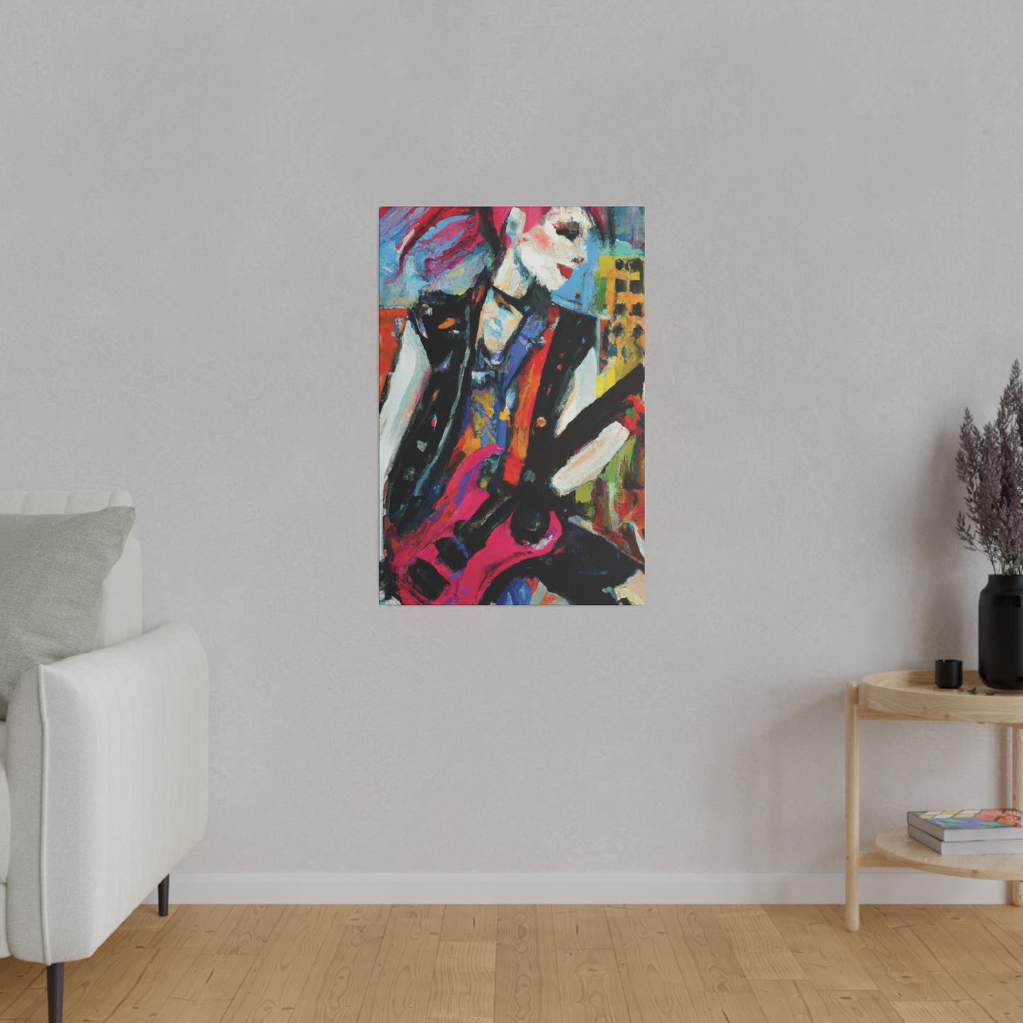 6735O - Rockstar Oil Painting Style Print | Poster | Home Decor | Wall Art | Music Art | Canvas