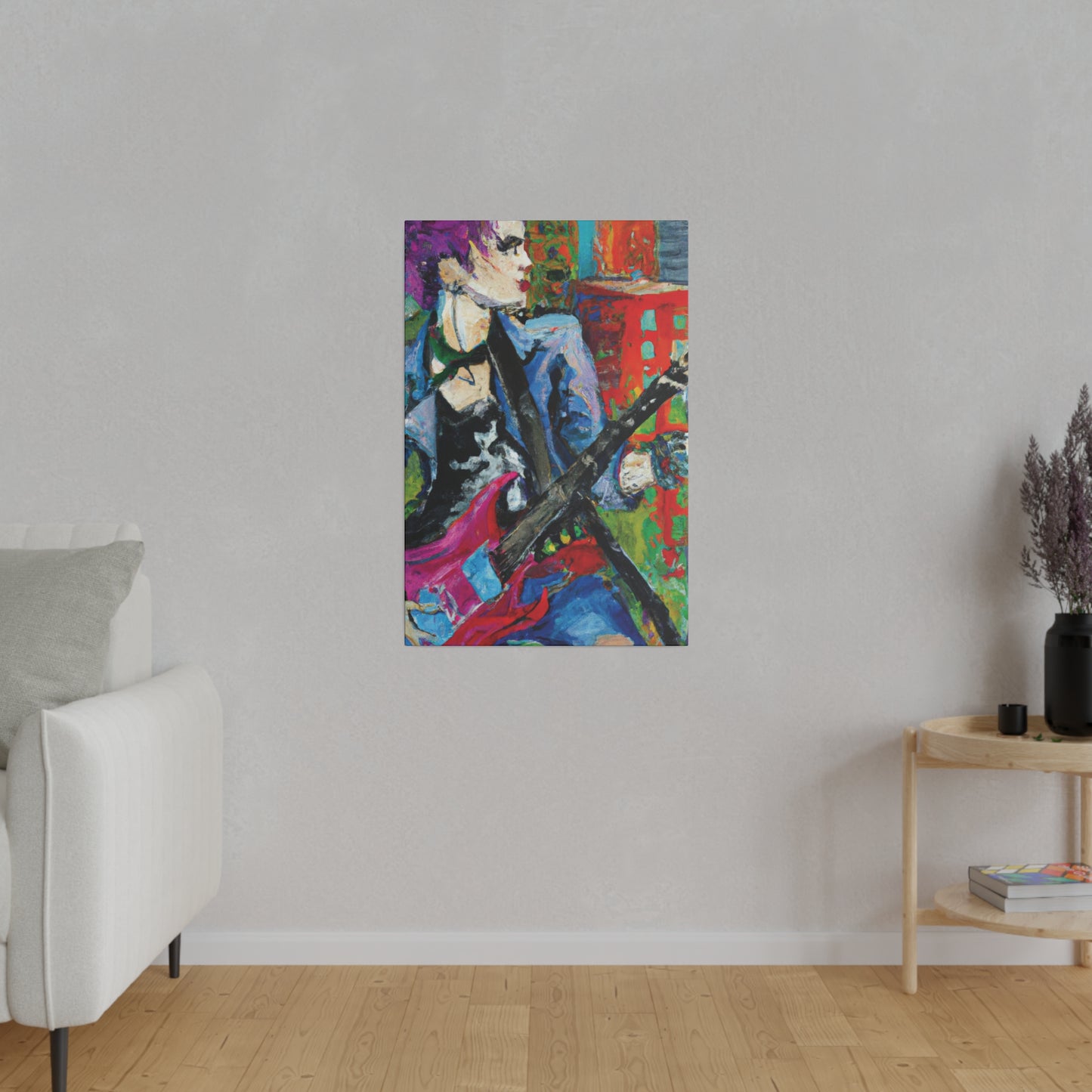 9194H - Rockstar Oil Painting Style Print | Poster | Home Decor | Wall Art | Music Art | Canvas