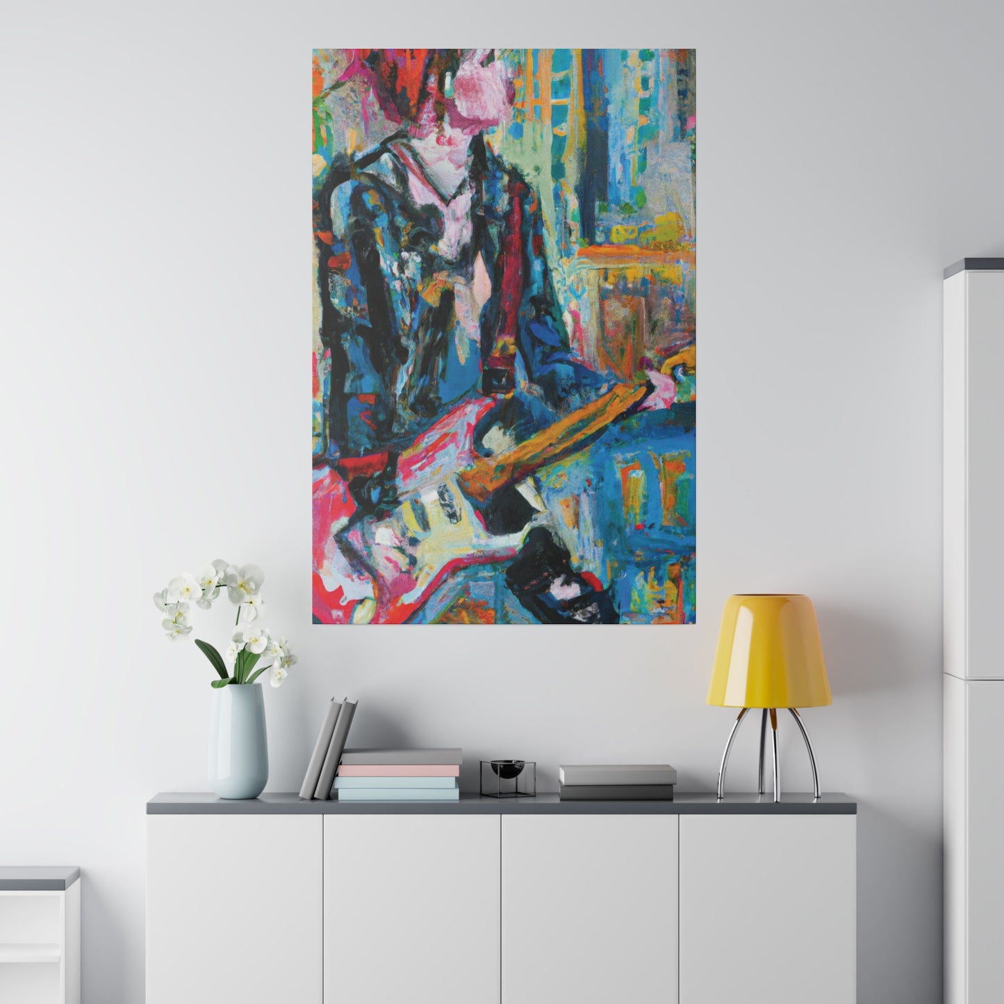 4712U - Rockstar Oil Painting Style Print | Poster | Home Decor | Wall Art | Music Art | Canvas