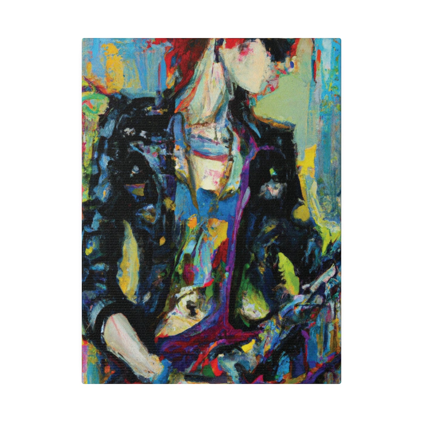 9745J - Rockstar Oil Painting Style Print | Poster | Home Decor | Wall Art | Music Art | Canvas