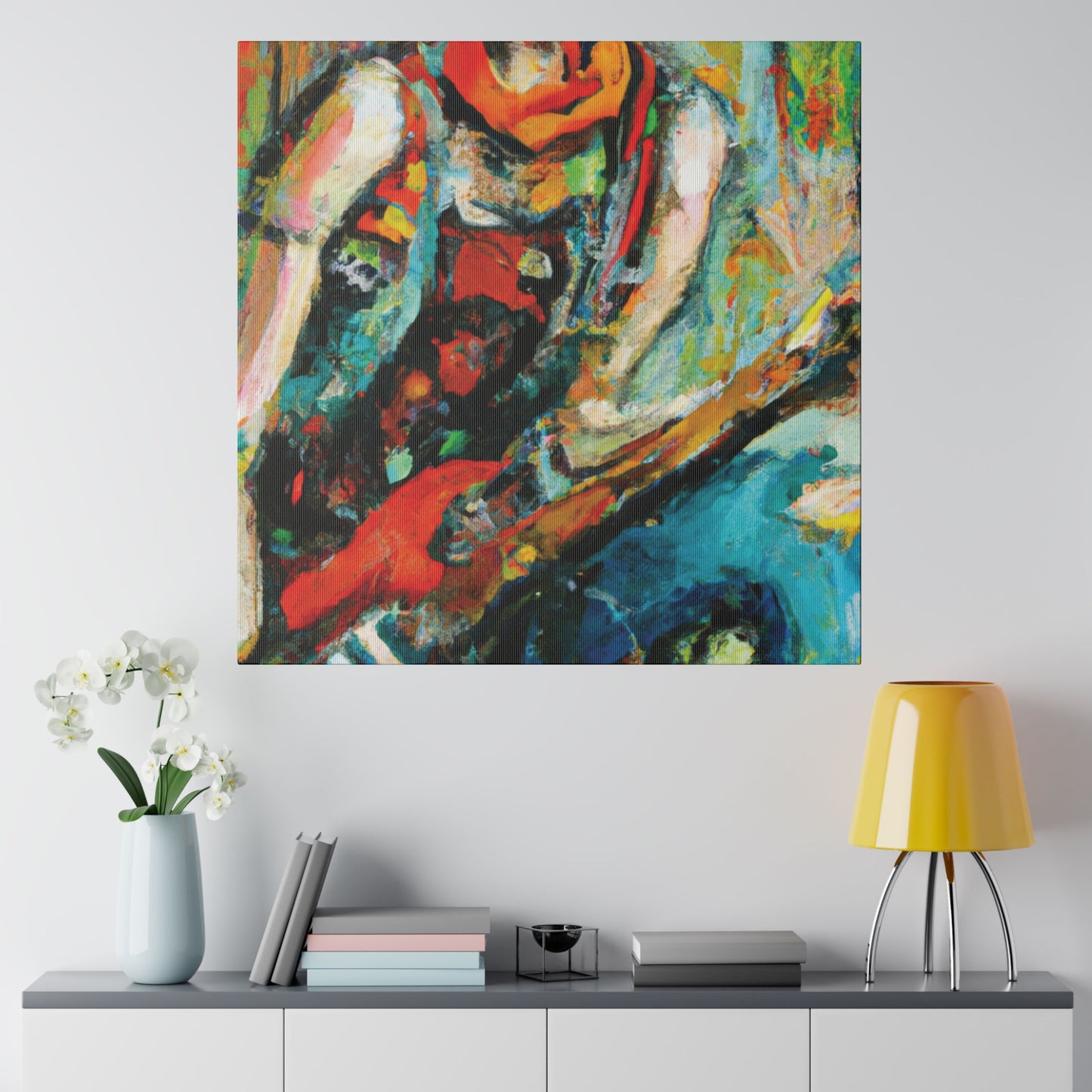 7494M - Rockstar Oil Painting Style Print | Poster | Home Decor | Wall Art | Music Art | Canvas