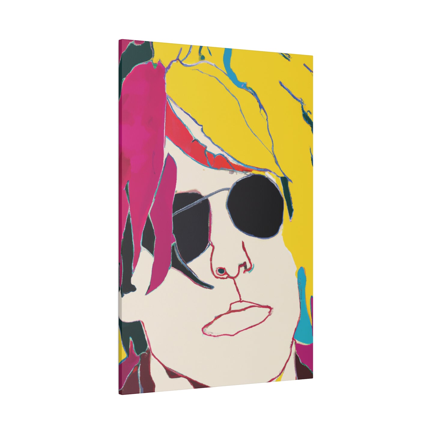 9138E - Rockstar Painting Print | Face | Abstract | Poster | Home Decor | Wall Art | Music Art | Canvas