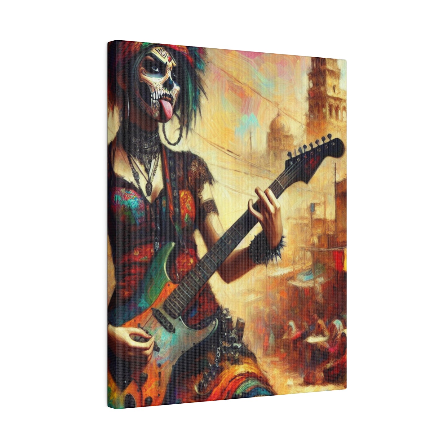 3752F - Rockstar Oil Painting Style Print | Poster | Home Decor | Wall Art | Music Art | Canvas