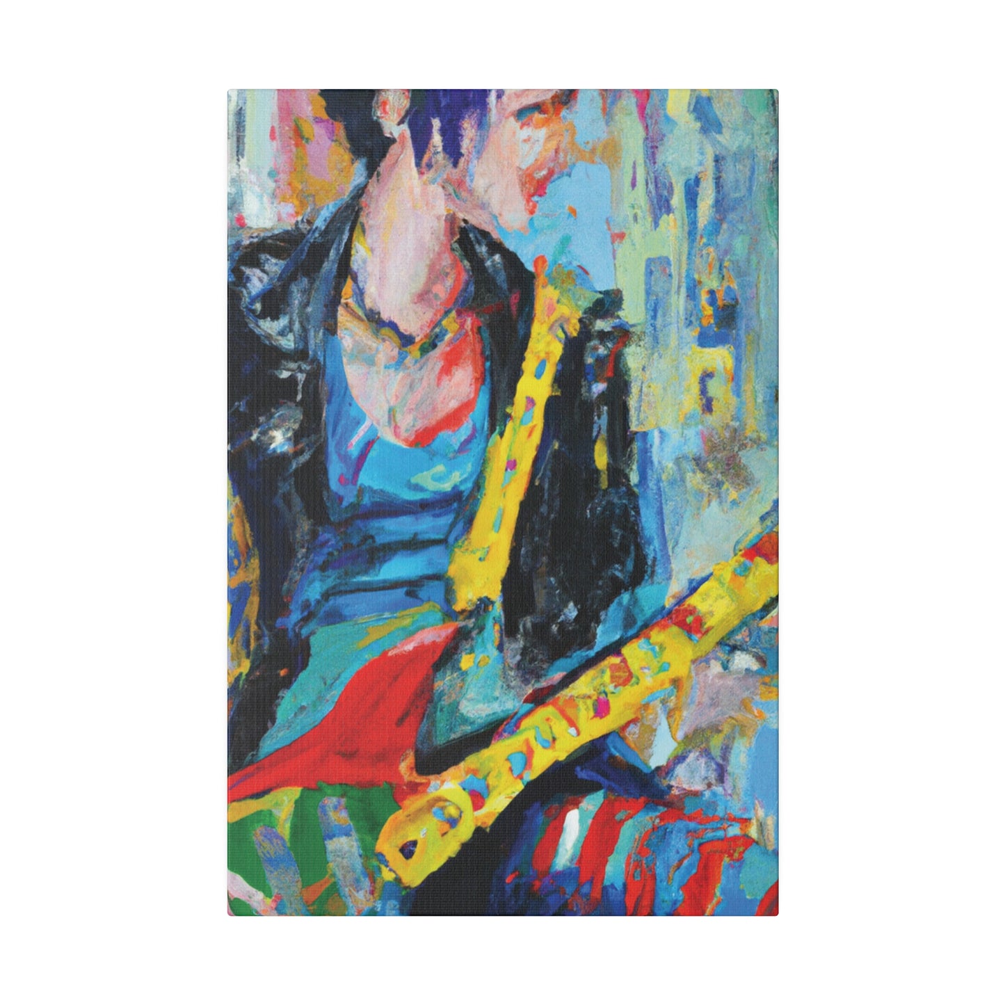 514Y - Rockstar Oil Painting Style Print | Poster | Home Decor | Wall Art | Music Art | Canvas