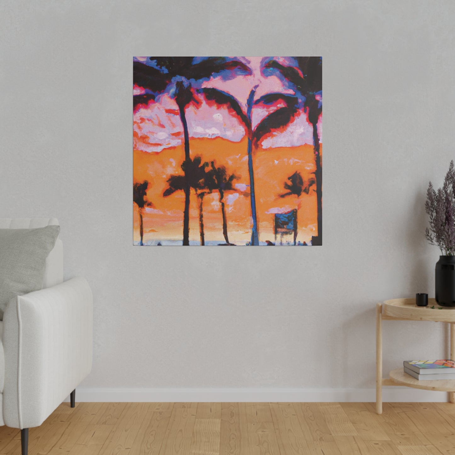 8373X - Miami Beach Sunset Painting Print | Miami | Beach | Sunset | Poster | Home Decor | Wall Art | Canvas