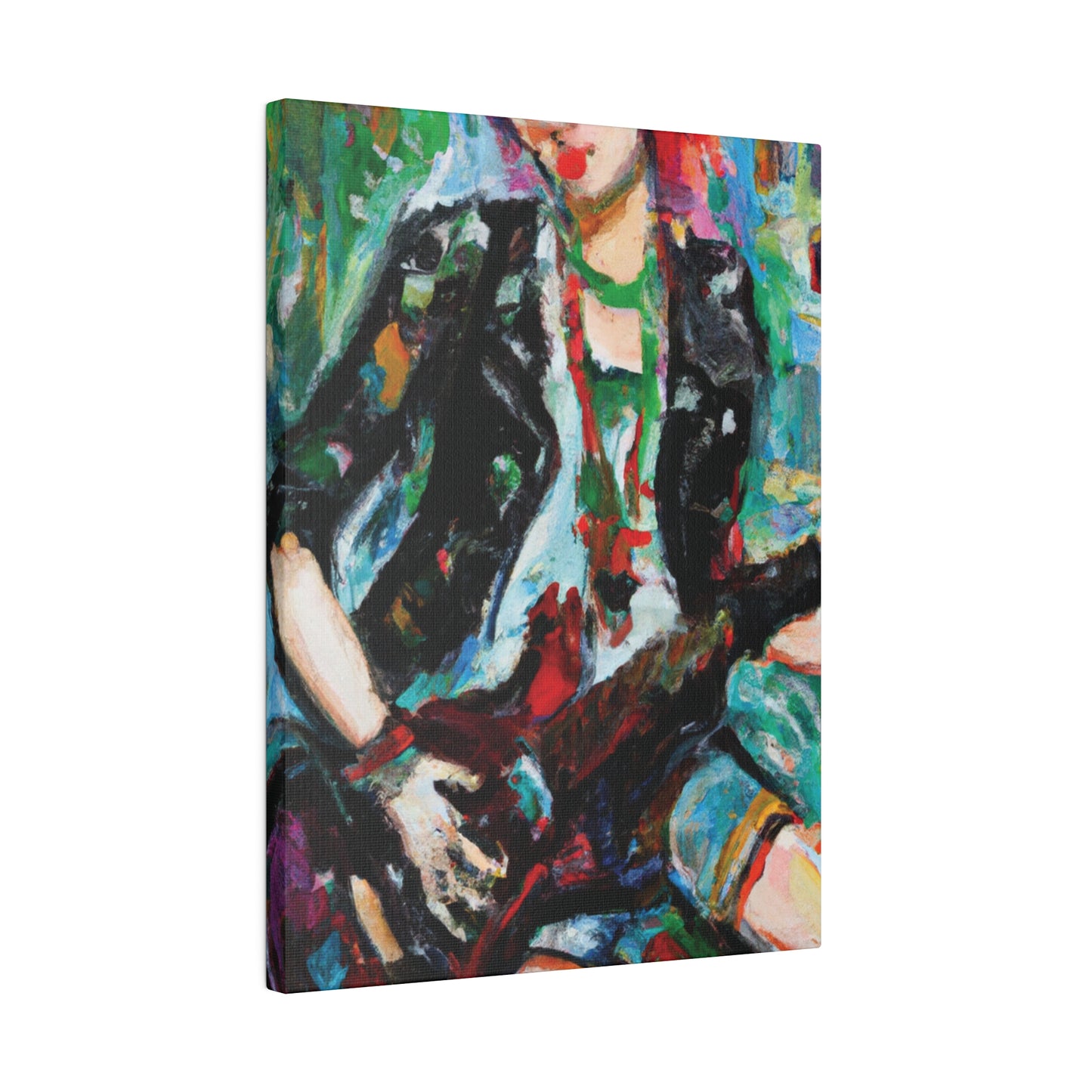 6789Z - Rockstar Oil Painting Style Print | Poster | Home Decor | Wall Art | Music Art | Canvas