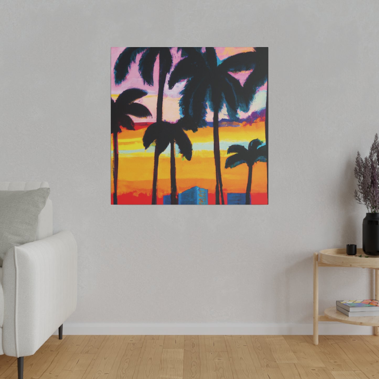 6891Y - Miami Beach Sunset Painting Print | Miami | Beach | Sunset | Poster | Home Decor | Wall Art | Canvas