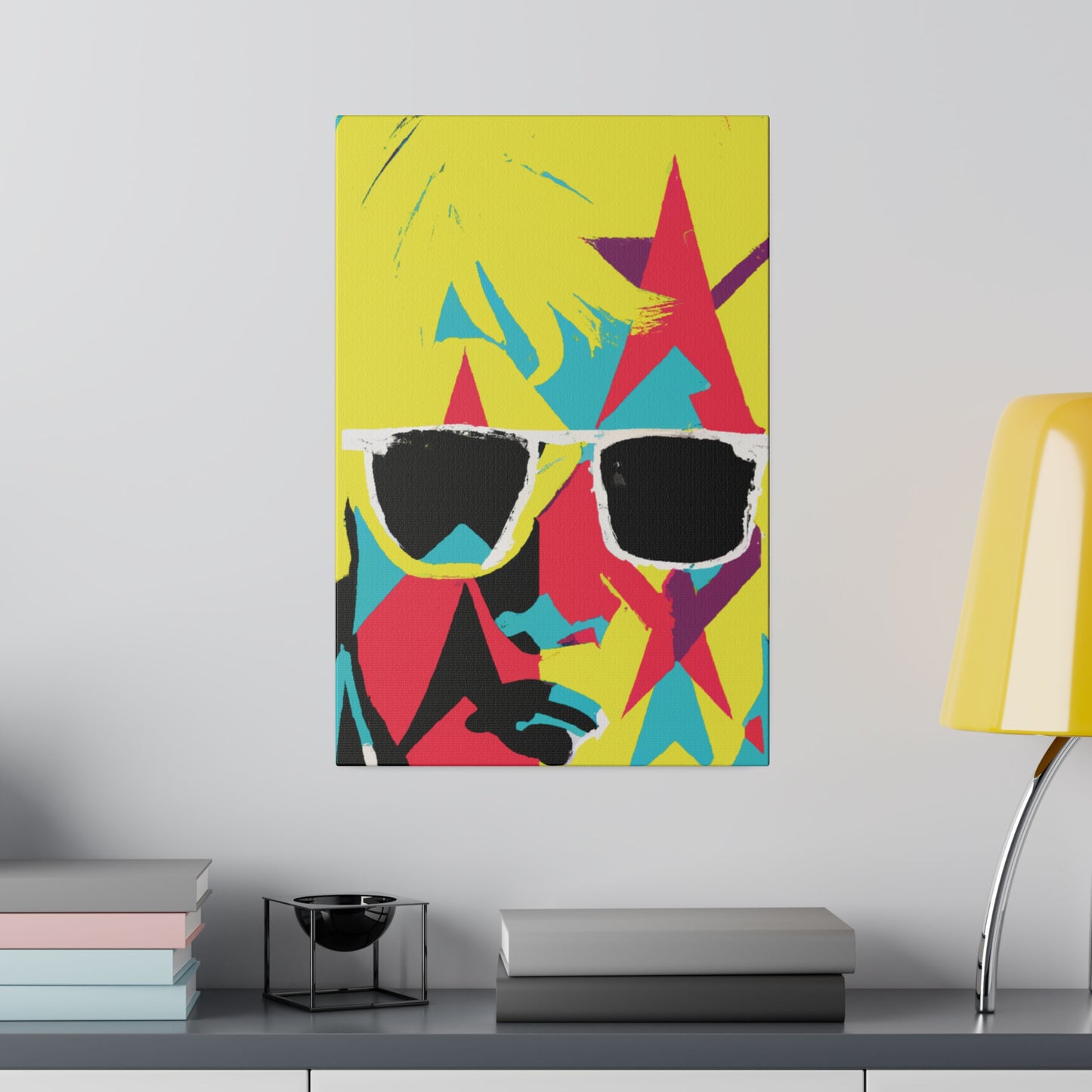 8383B - Rockstar Painting Print | Face | Abstract | Poster | Home Decor | Wall Art | Music Art | Canvas