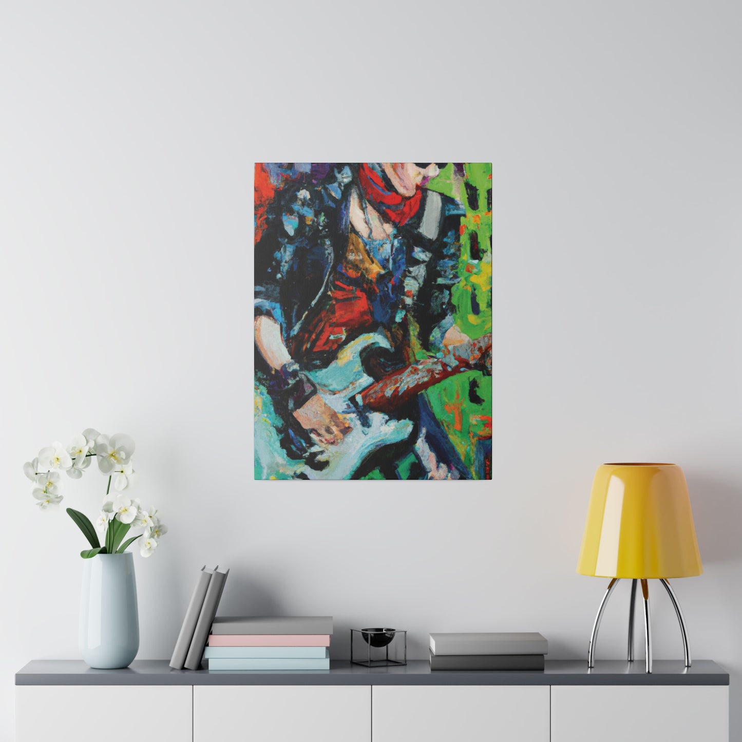 4485G - Rockstar Oil Painting Style Print | Poster | Home Decor | Wall Art | Music Art | Canvas