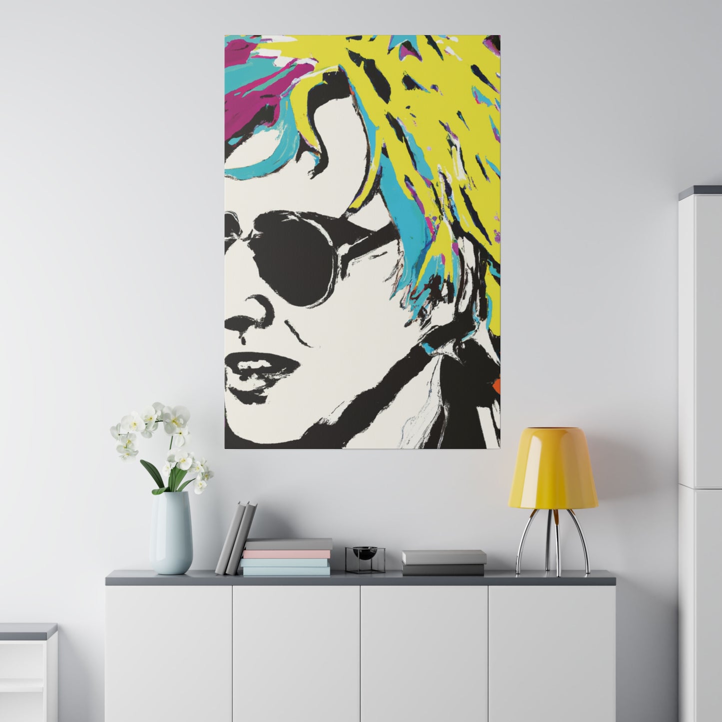 3921R - Rockstar Painting Print | Face | Abstract | Poster | Home Decor | Wall Art | Music Art | Canvas