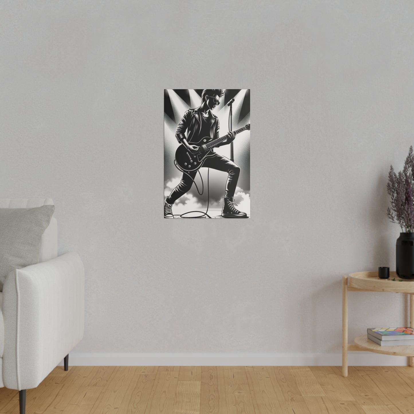 3876M - music art work, rockstar gifts, musician gift ideas, guitar art work, guitar artwork, guitar wall art canvas, playing guitar, decor