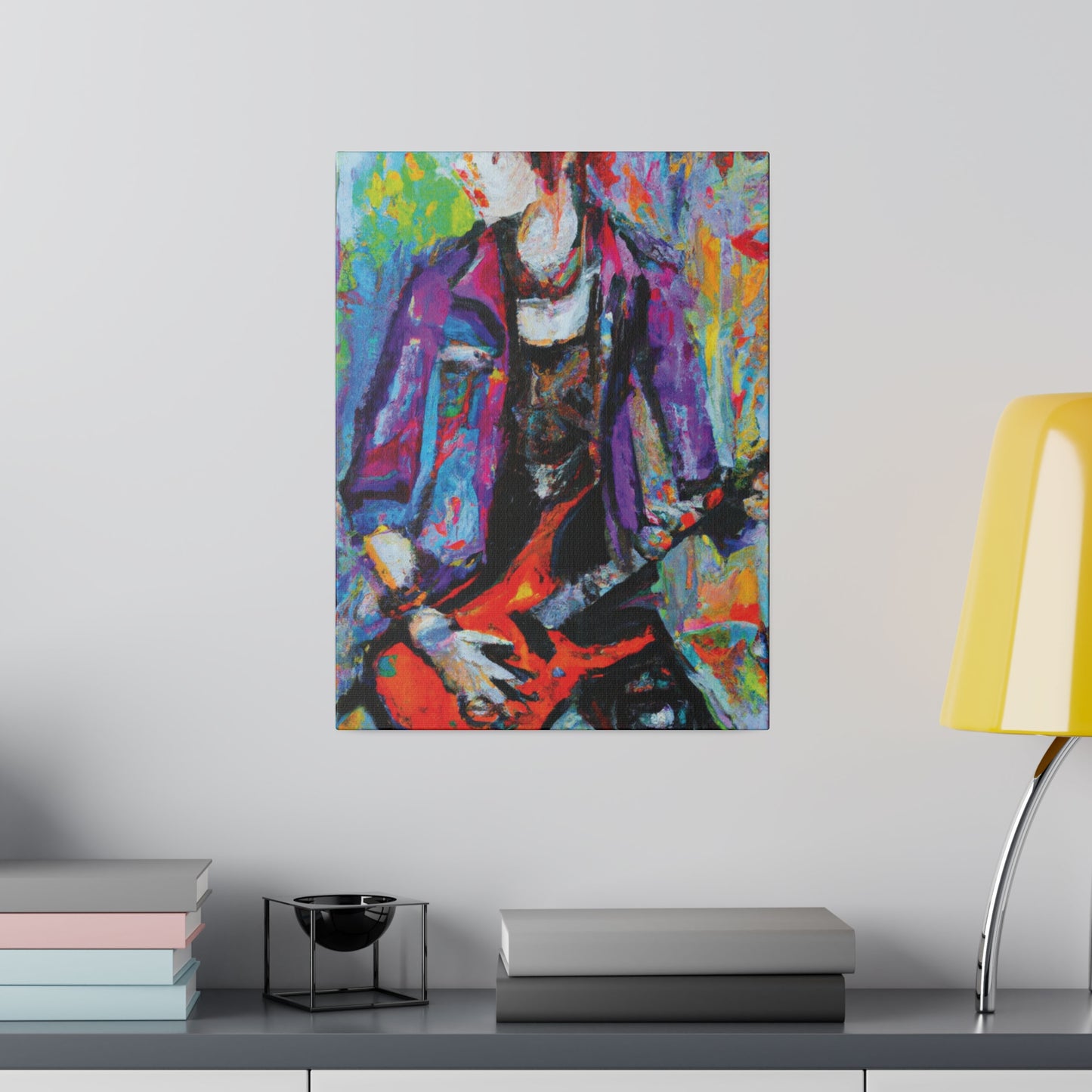 3123Q - Rockstar Oil Painting Style Print | Poster | Home Decor | Wall Art | Music Art | Canvas