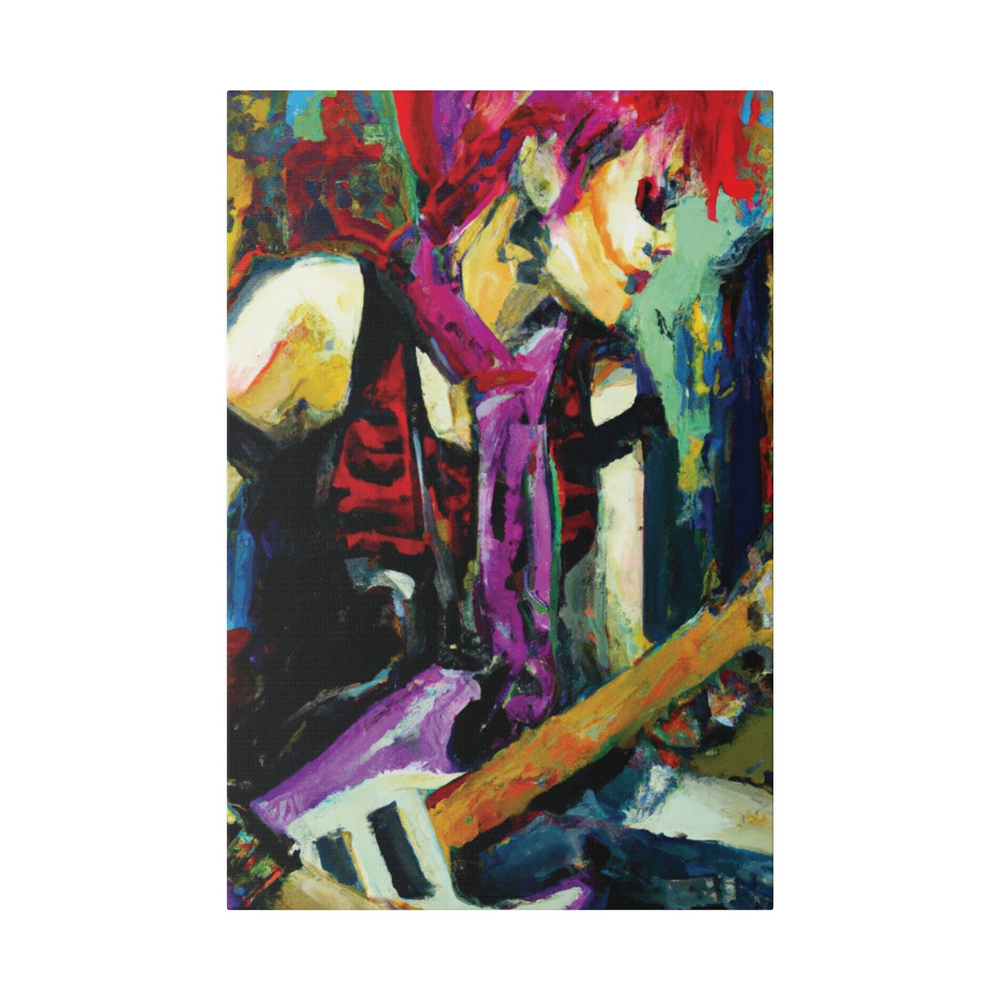 9704G - Rockstar Oil Painting Style Print | Poster | Home Decor | Wall Art | Music Art | Canvas