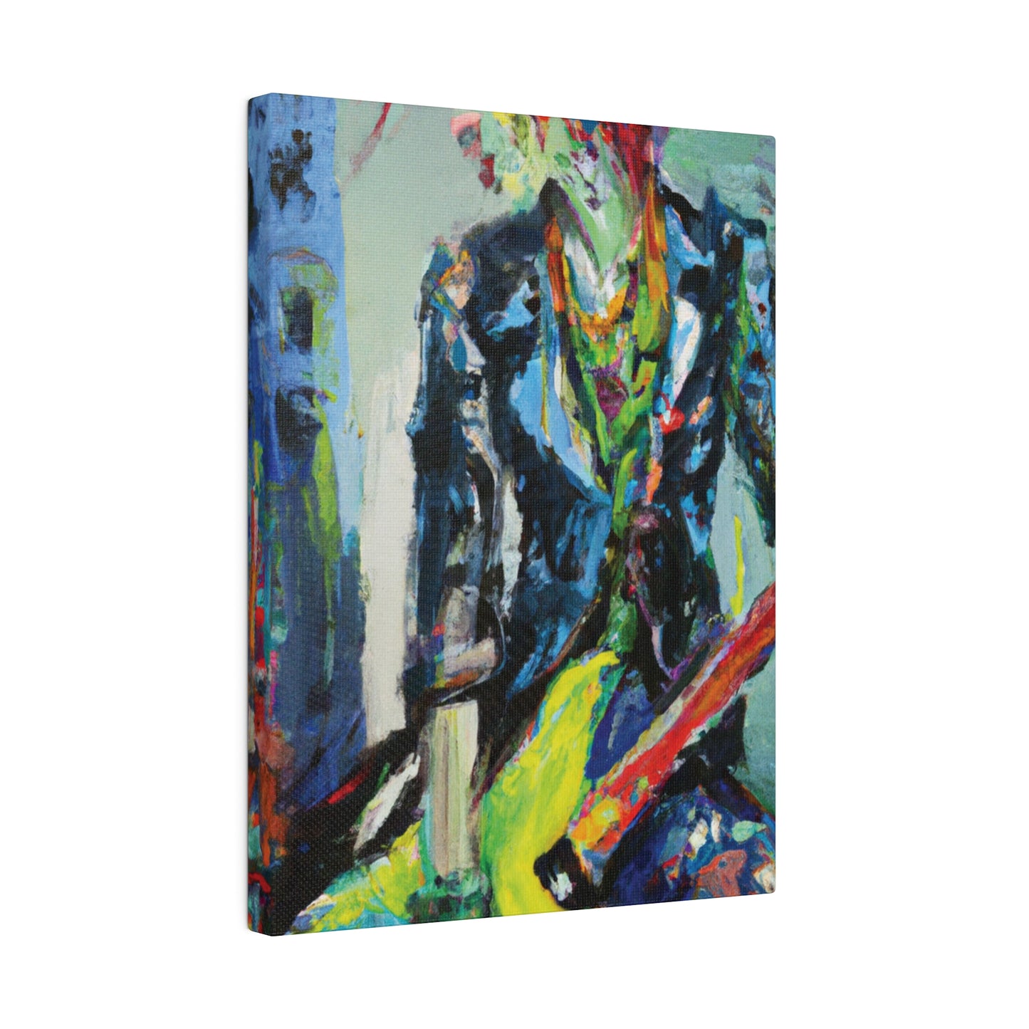 5111Y - Rockstar Oil Painting Style Print | Poster | Home Decor | Wall Art | Music Art | Canvas
