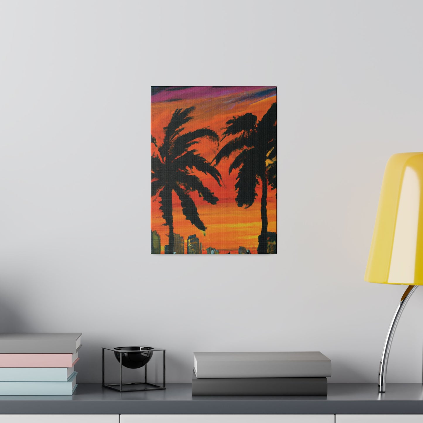 3294V - Miami Beach Sunset Painting Print | Miami | Beach | Sunset | Poster | Home Decor | Wall Art | Canvas