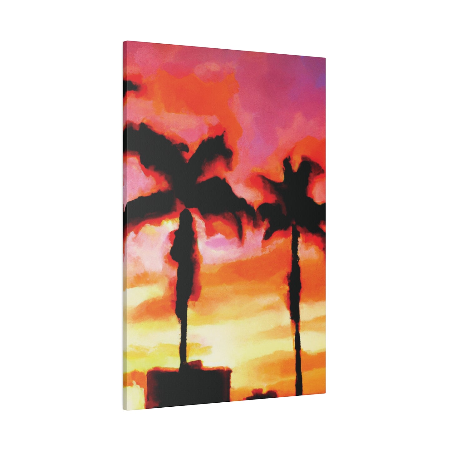 1413Q - Miami Beach Sunset Painting Print | Miami | Beach | Sunset | Poster | Home Decor | Wall Art | Canvas