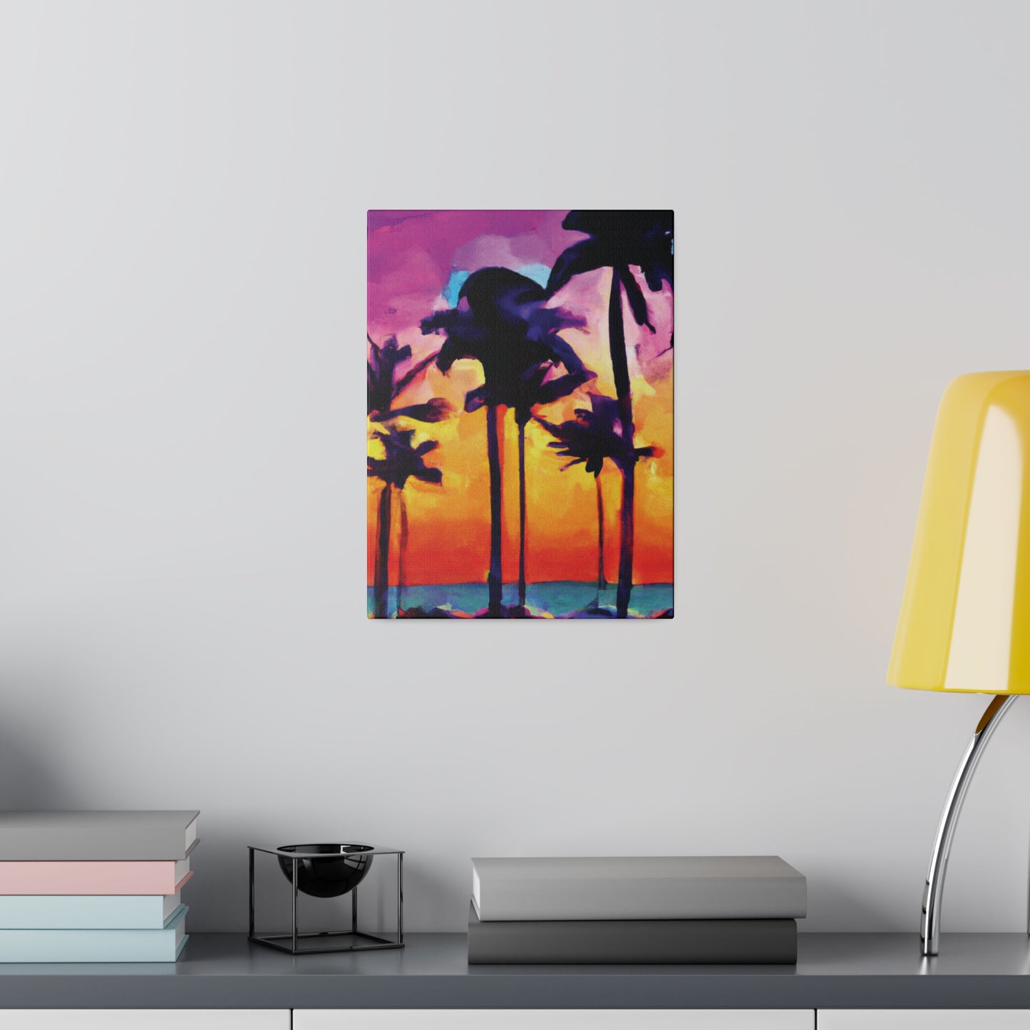 9824V - Miami Beach Sunset Painting Print | Miami | Beach | Sunset | Poster | Home Decor | Wall Art | Canvas