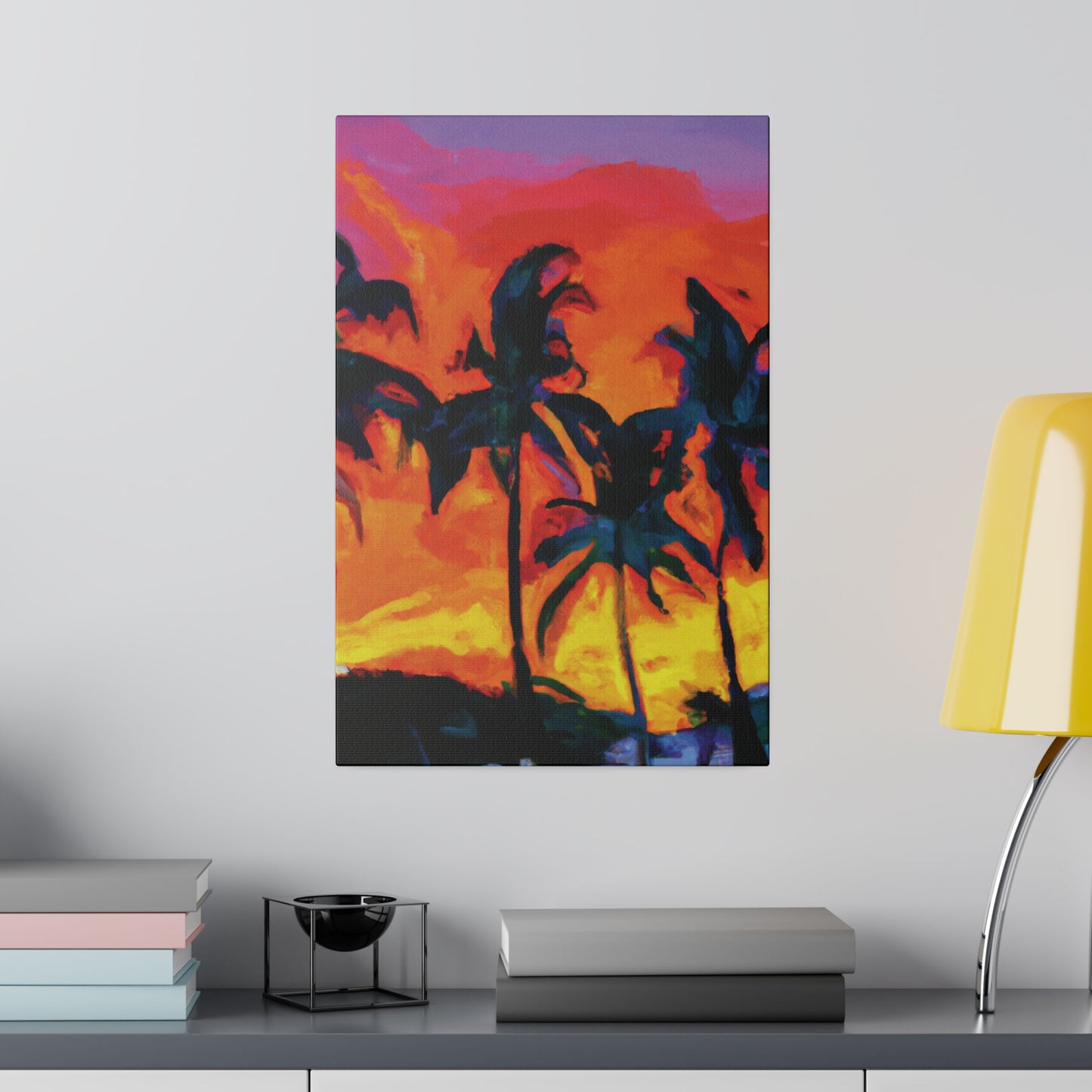 7487R - Miami Beach Sunset Painting Print | Miami | Beach | Sunset | Poster | Home Decor | Wall Art | Canvas