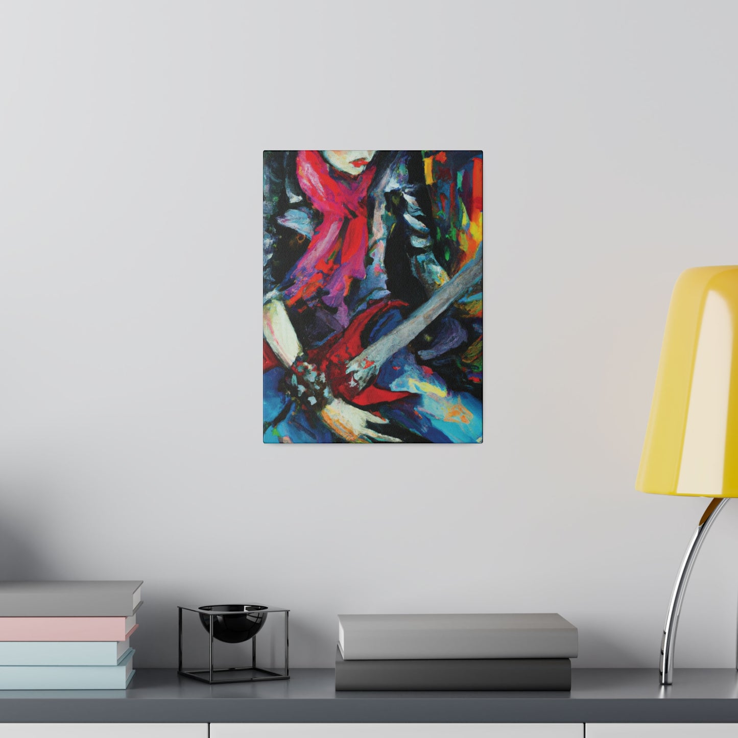 834A - Rockstar Oil Painting Style Print | Poster | Home Decor | Wall Art | Music Art | Canvas