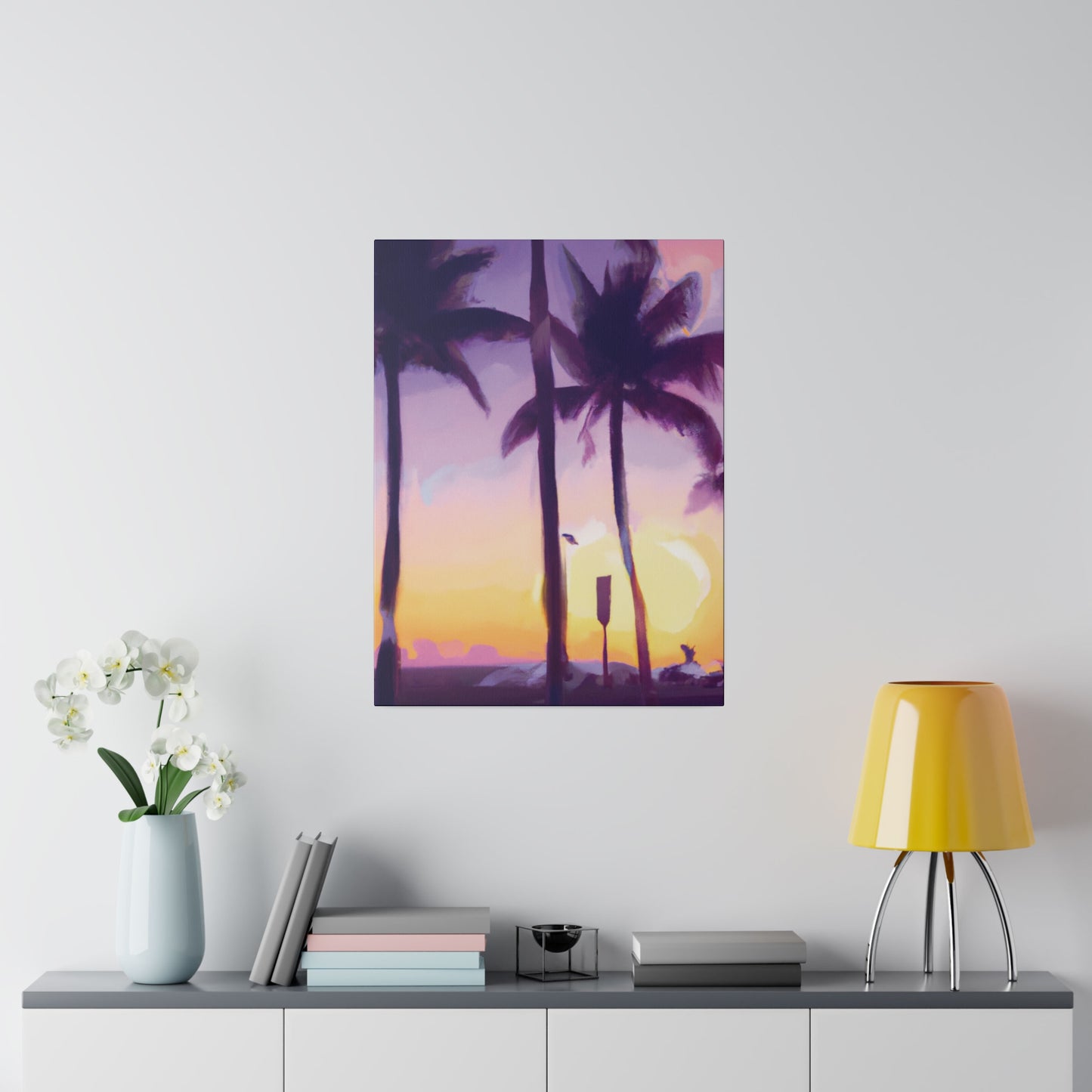 6137G - Miami Beach Sunset Painting Print | Miami | Beach | Sunset | Poster | Home Decor | Wall Art | Canvas