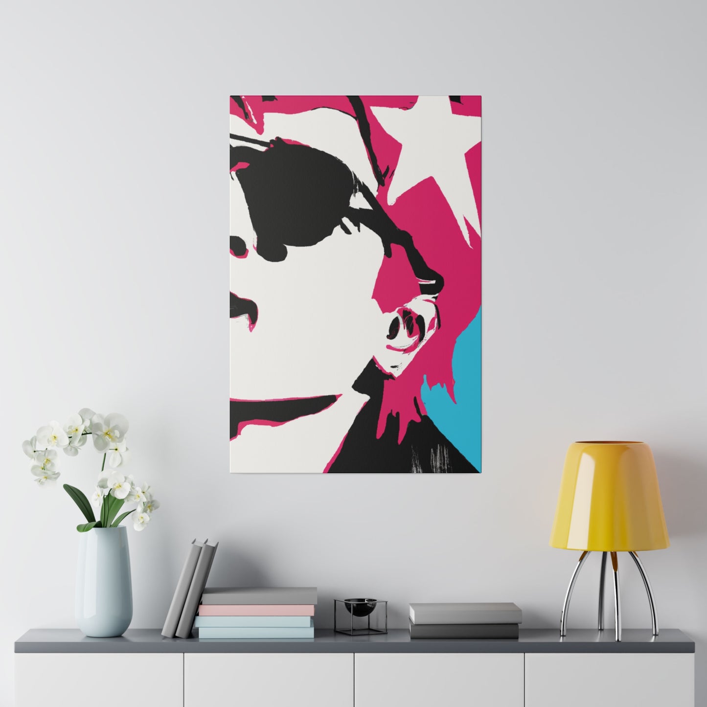 8761X - Rockstar Painting Print | Face | Abstract | Poster | Home Decor | Wall Art | Music Art | Canvas