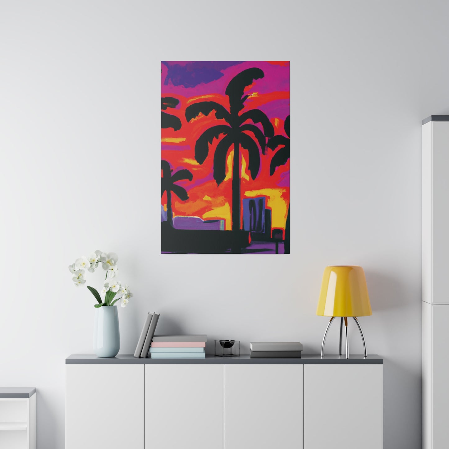 4066V - Miami Beach Sunset Painting Print | Miami | Beach | Sunset | Poster | Home Decor | Wall Art | Canvas