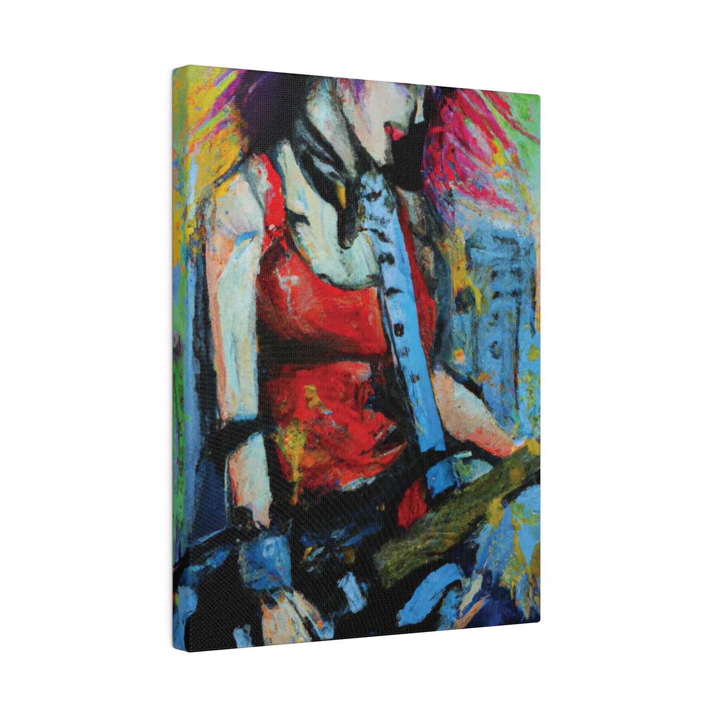 8424V - Rockstar Oil Painting Style Print | Poster | Home Decor | Wall Art | Music Art | Canvas