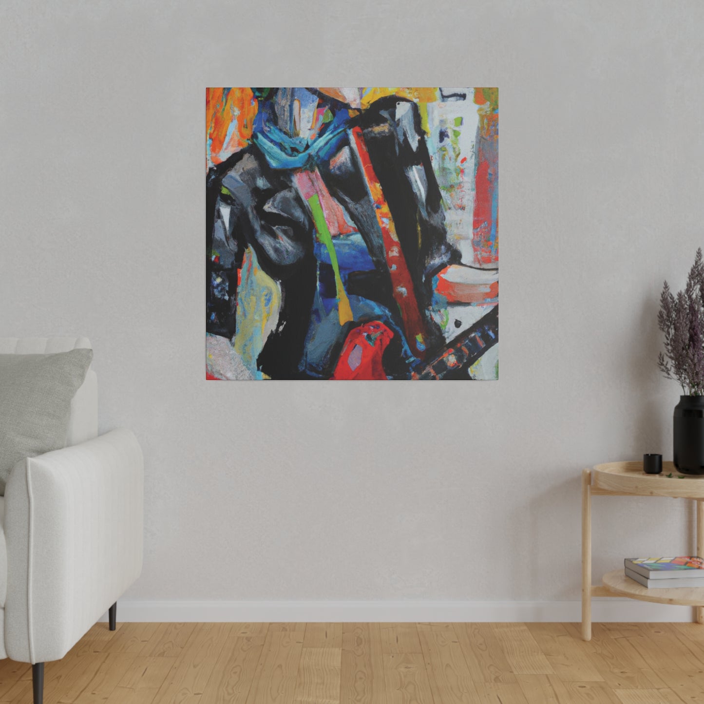 3614G - Rockstar Oil Painting Style Print | Poster | Home Decor | Wall Art | Music Art | Canvas