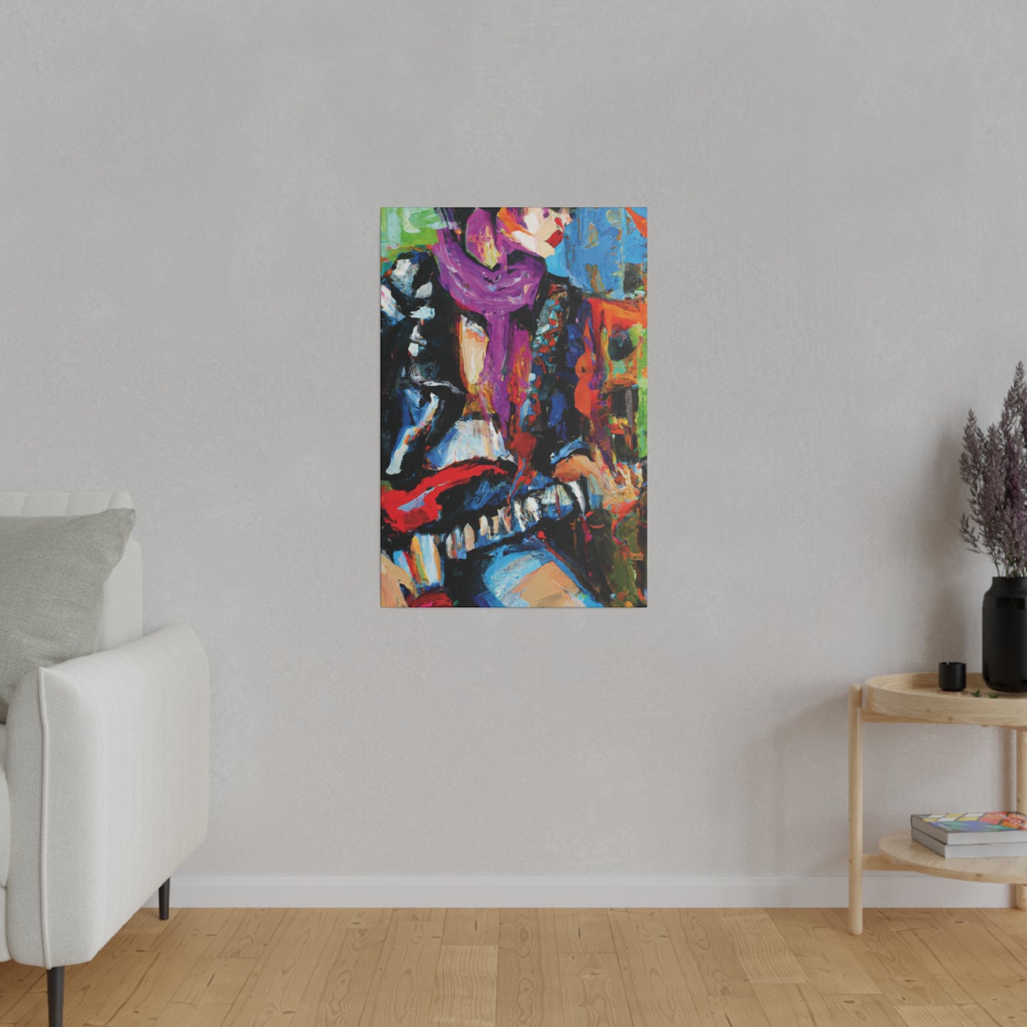 6696F - Rockstar Oil Painting Style Print | Poster | Home Decor | Wall Art | Music Art | Canvas