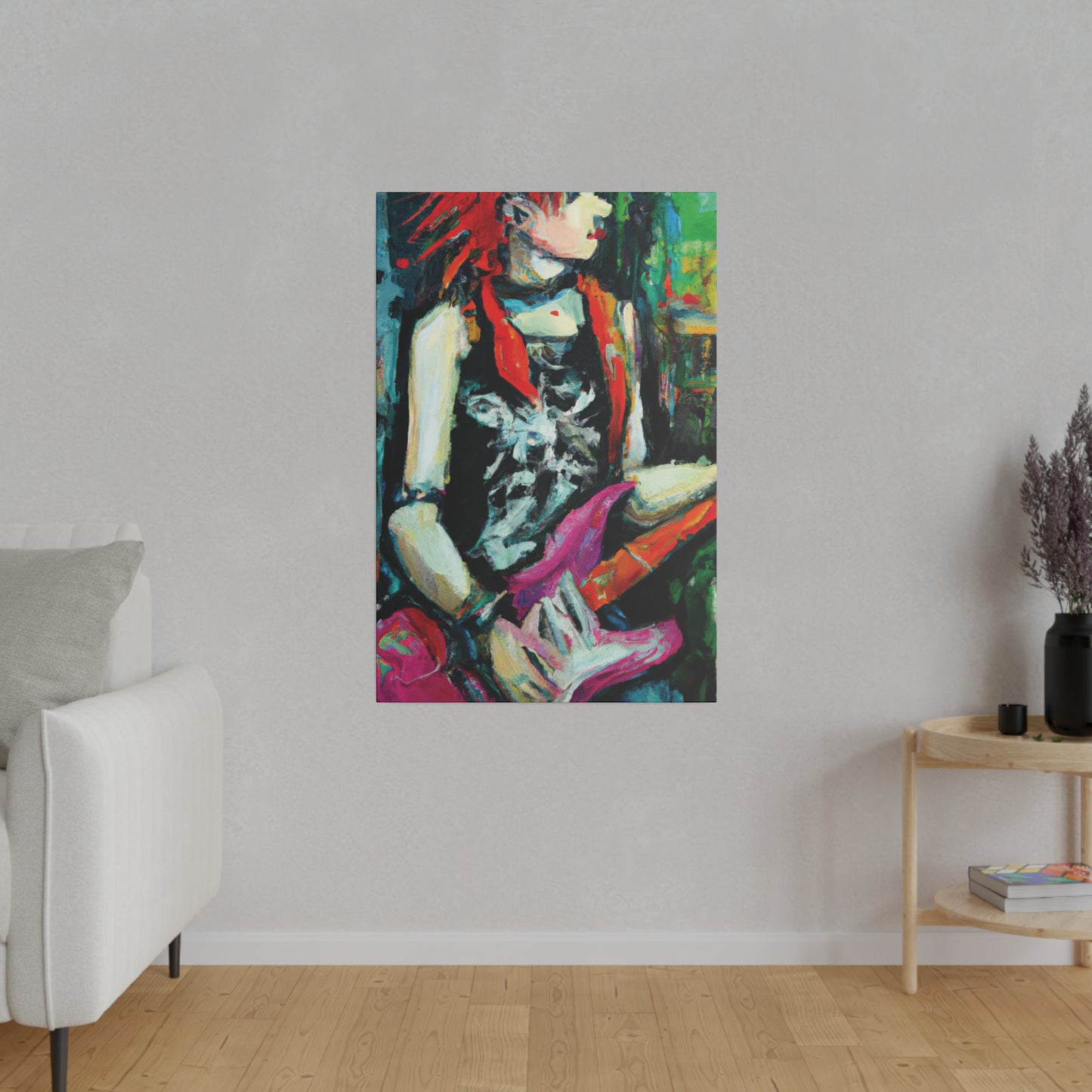 7134X - Rockstar Oil Painting Style Print | Poster | Home Decor | Wall Art | Music Art | Canvas