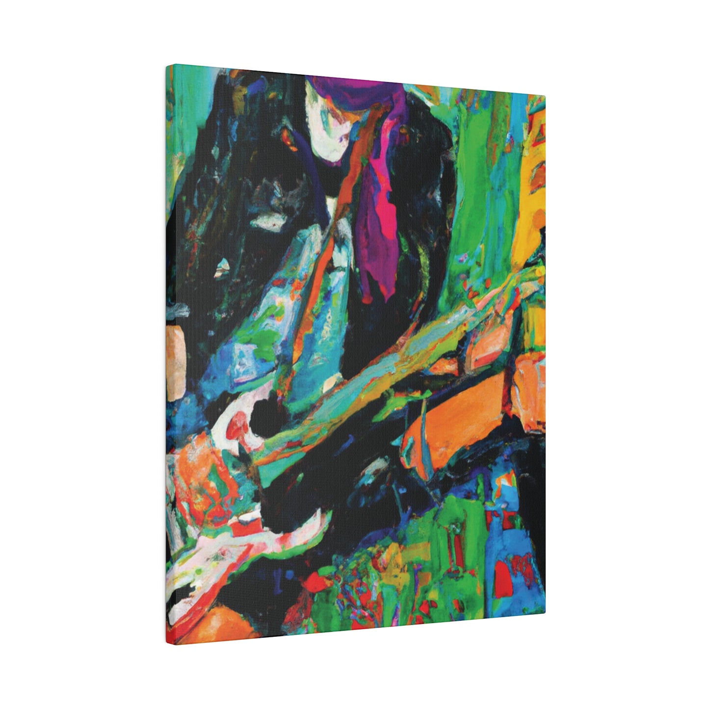 6595X - Rockstar Oil Painting Style Print | Poster | Home Decor | Wall Art | Music Art | Canvas