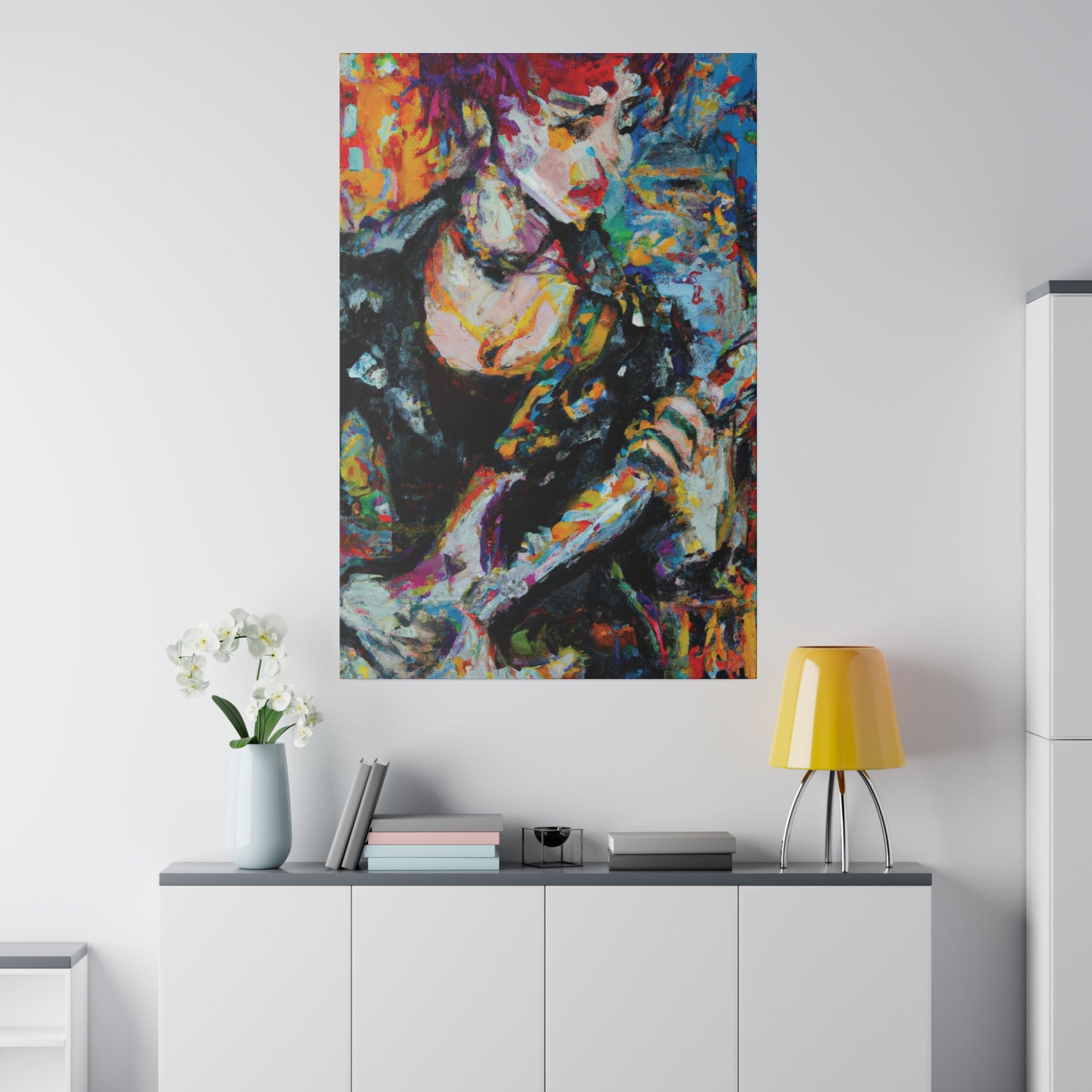 2106T - Rockstar Oil Painting Style Print | Poster | Home Decor | Wall Art | Music Art | Canvas