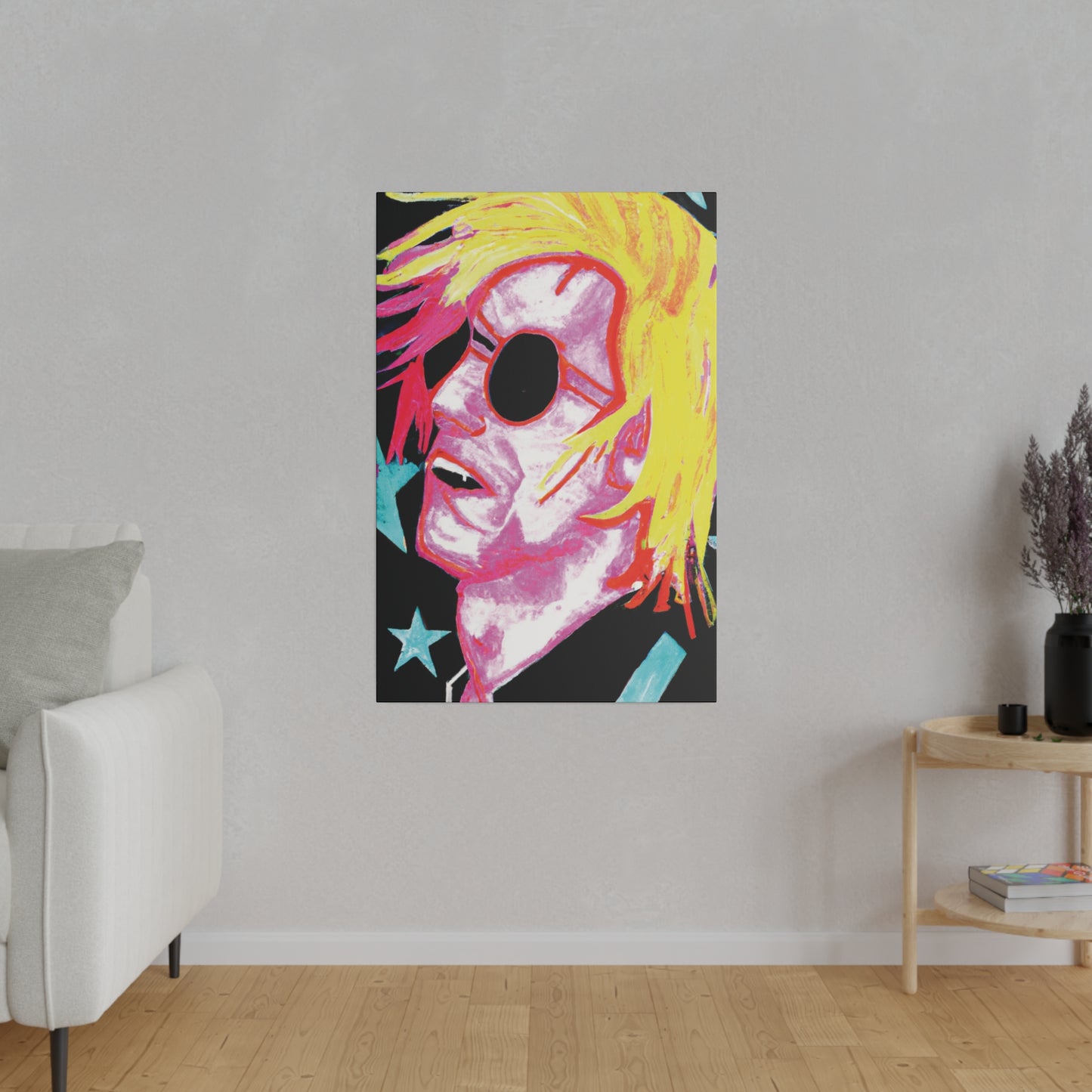 5123P - Rockstar Painting Print | Face | Abstract | Poster | Home Decor | Wall Art | Music Art | Canvas