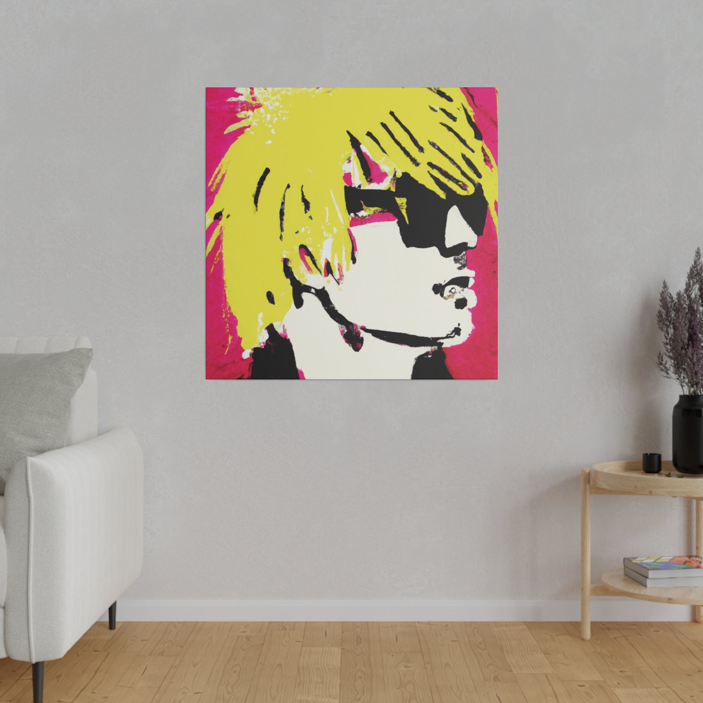 6662A - Rockstar Painting Print | Face | Abstract | Poster | Home Decor | Wall Art | Music Art | Canvas