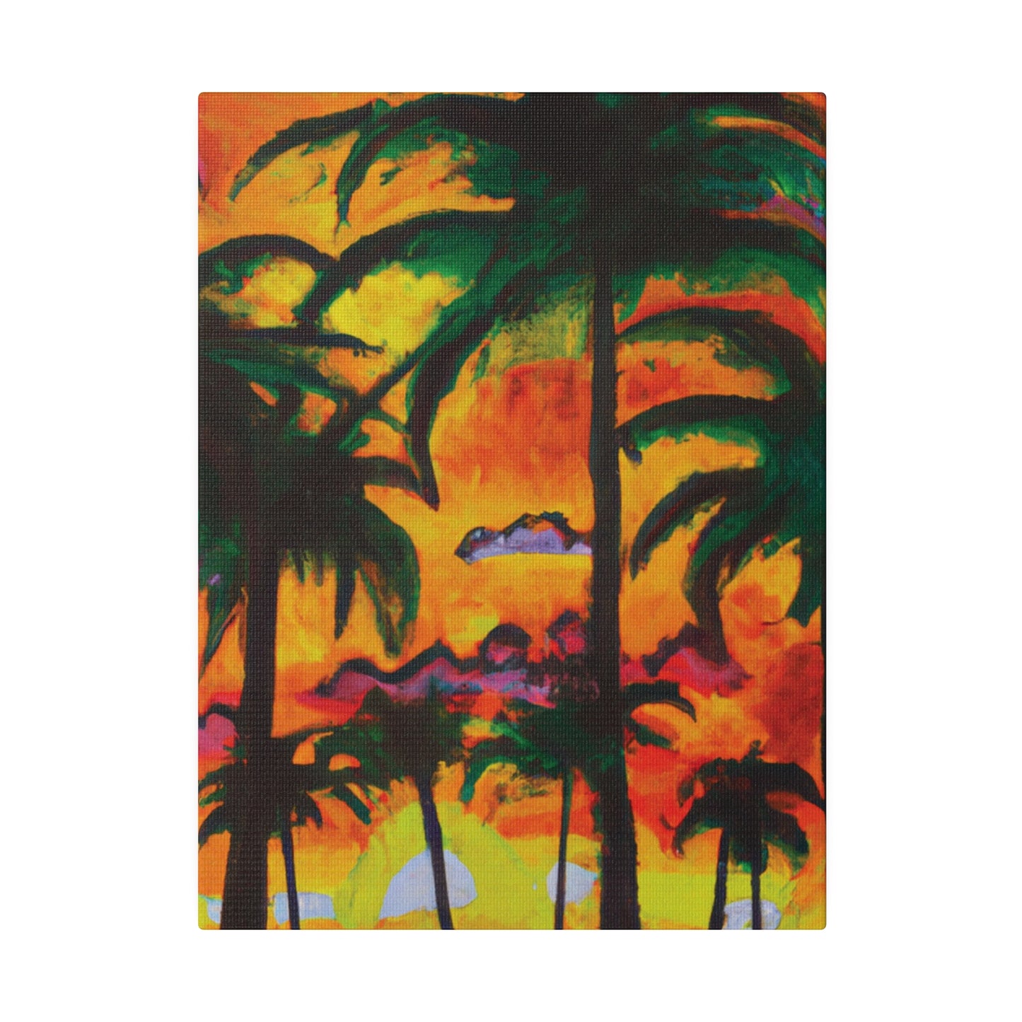 5820T - Miami Beach Sunset Painting Print | Miami | Beach | Sunset | Poster | Home Decor | Wall Art | Canvas